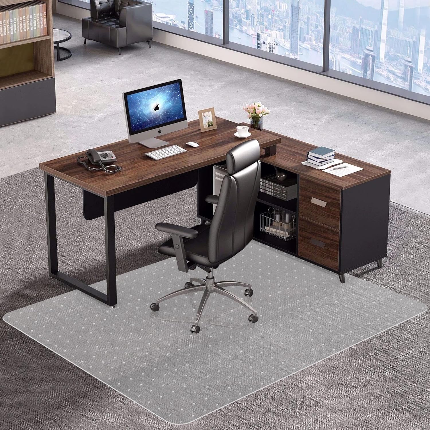 Large Office Chair Mat for Low Pile Carpet - 35