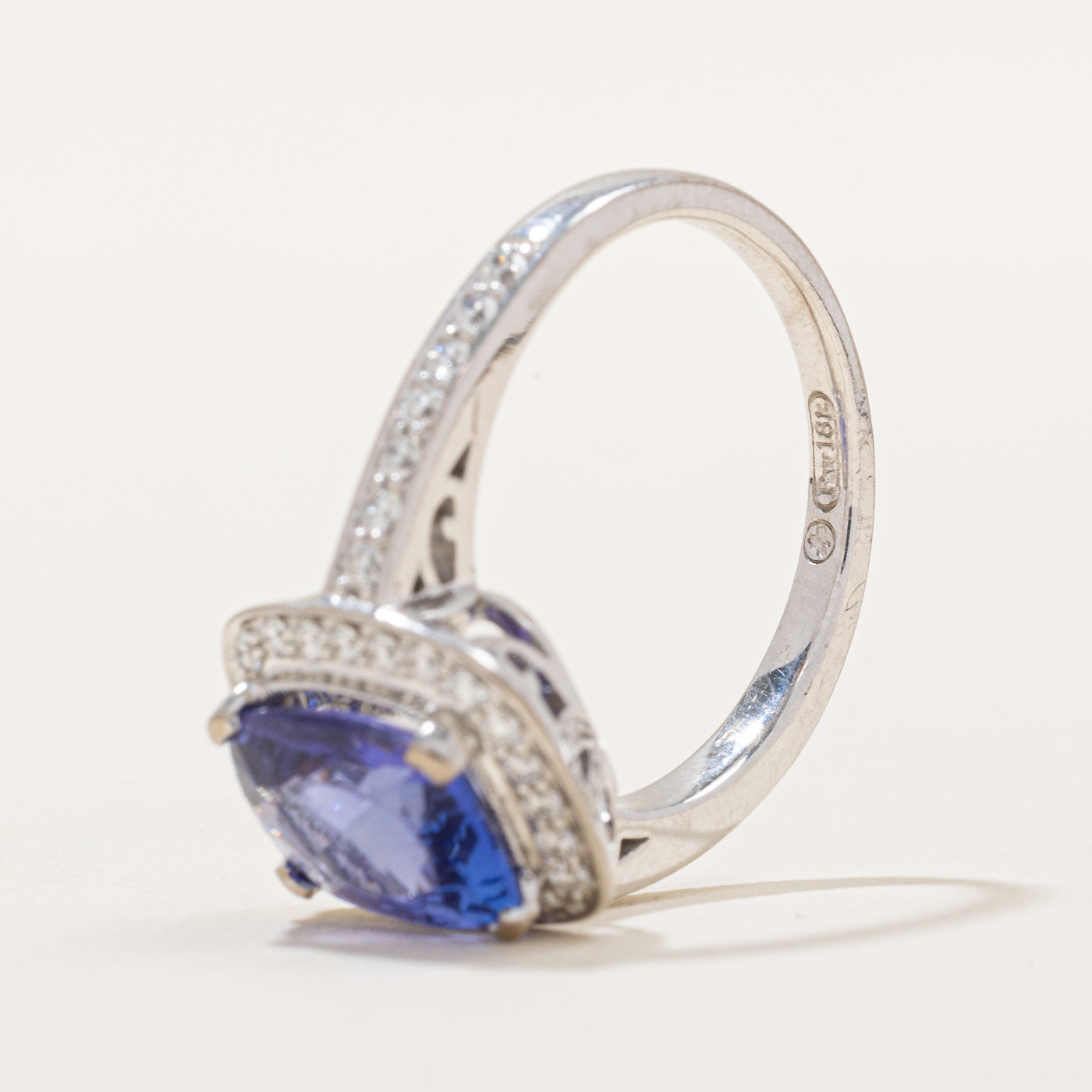 Exquisite 2.85ct Tanzanite & 0.50ct Diamond Wedding Ring Set in Size 7.5 | Elegant Bridal Jewelry for Engagement, Anniversary & Special Occasions