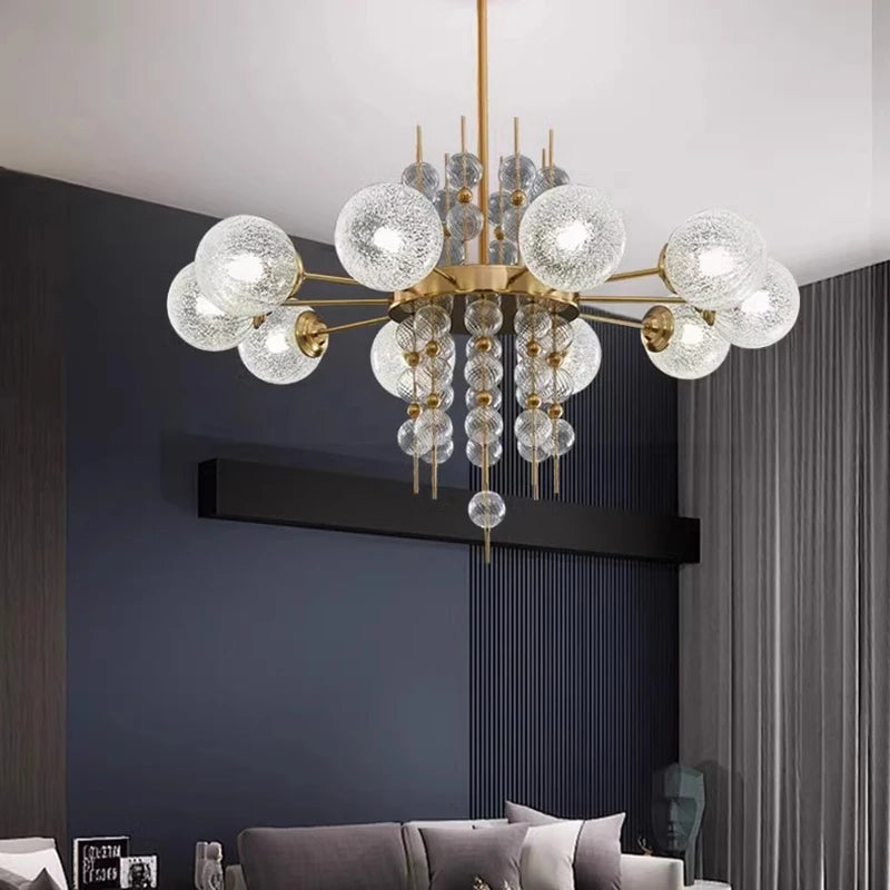 Modern Acrylic and Gold Pendant Light - Elegant Ceiling Lighting Fixture for Dining Room, Kitchen, Bedroom & Living Room Decor