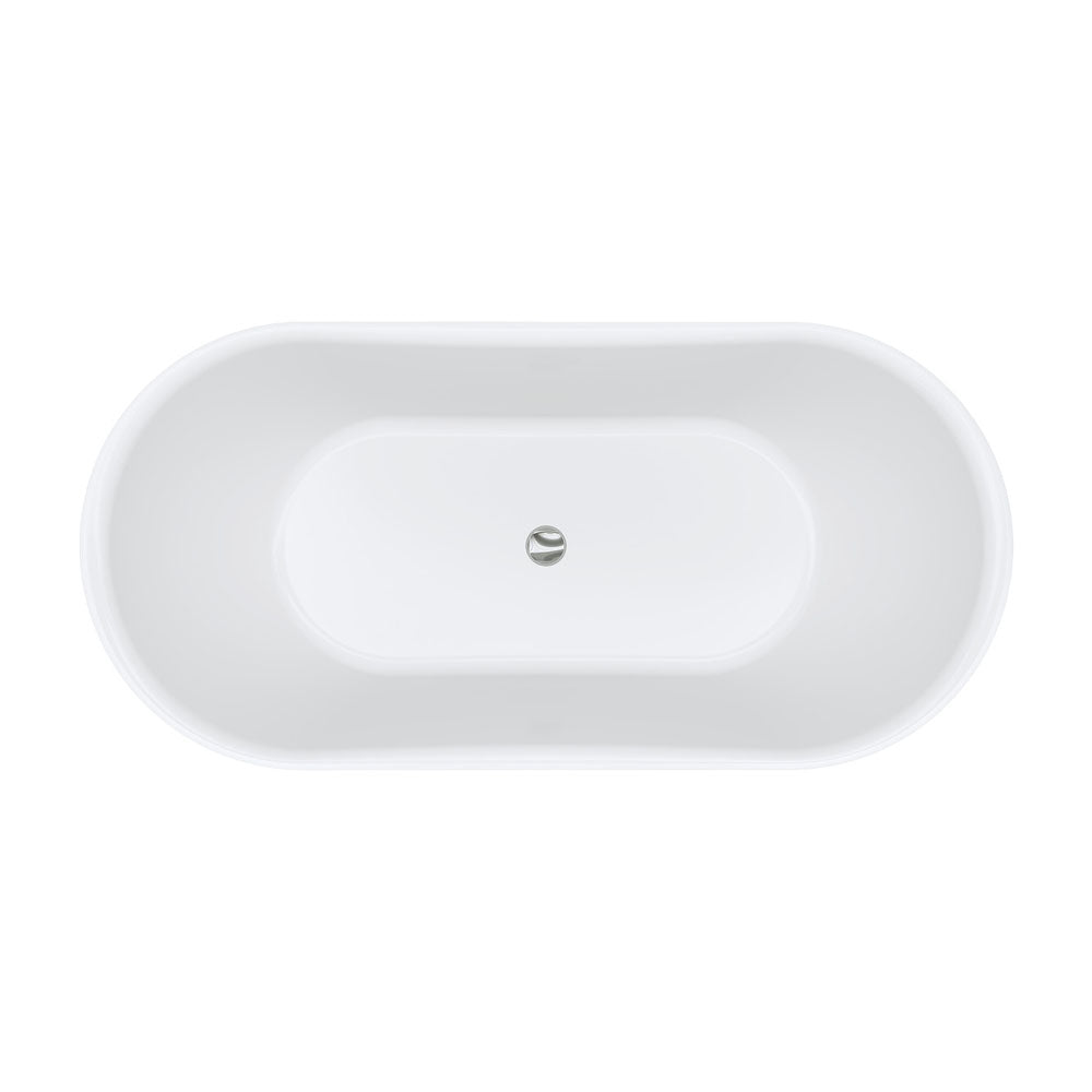 Fienza FR72 1500B Windsor Freestanding Acrylic Bathtub 1500mm - Matte Black Finish for Modern Bathroom Luxury & Spa Relaxation