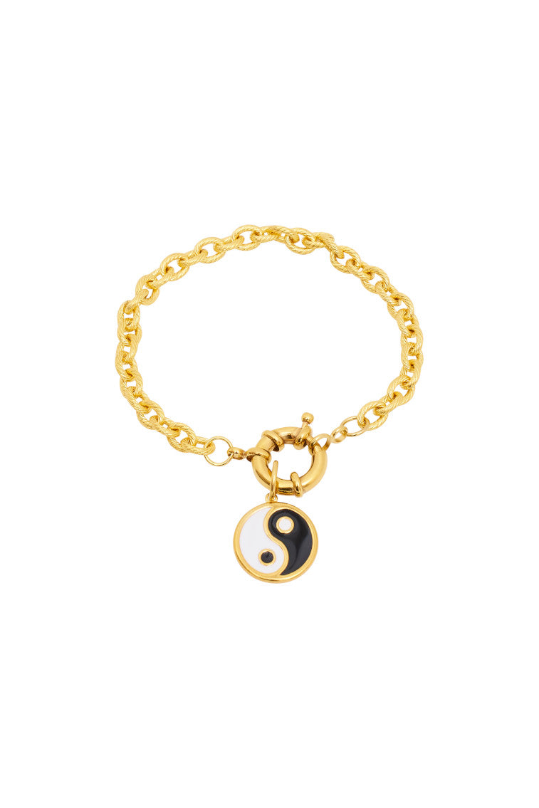 Hypso Yin Yang Charm Bracelet - Spiritual Healing Jewelry for Balance & Harmony - Perfect for Meditation, Yoga & Everyday Wear