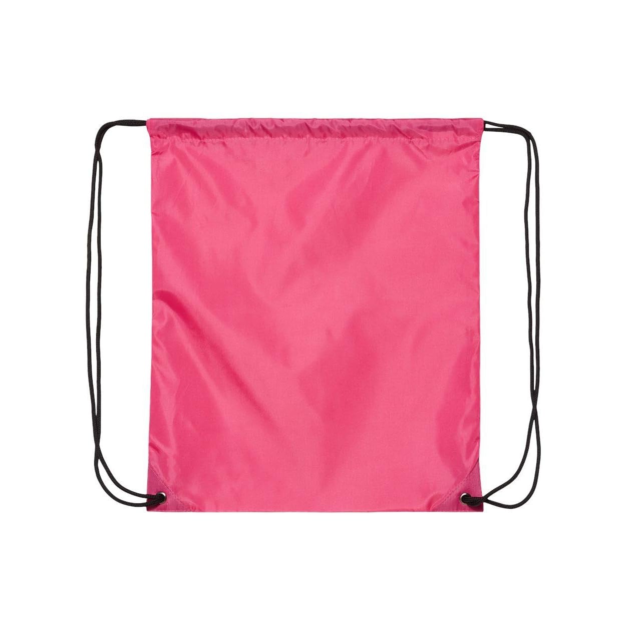 Liberty Bags 139 Drawstring Backpack - Lightweight & Durable, One Size Fits All in Hot Pink - Perfect for School, Gym, Travel & Outdoor Activities