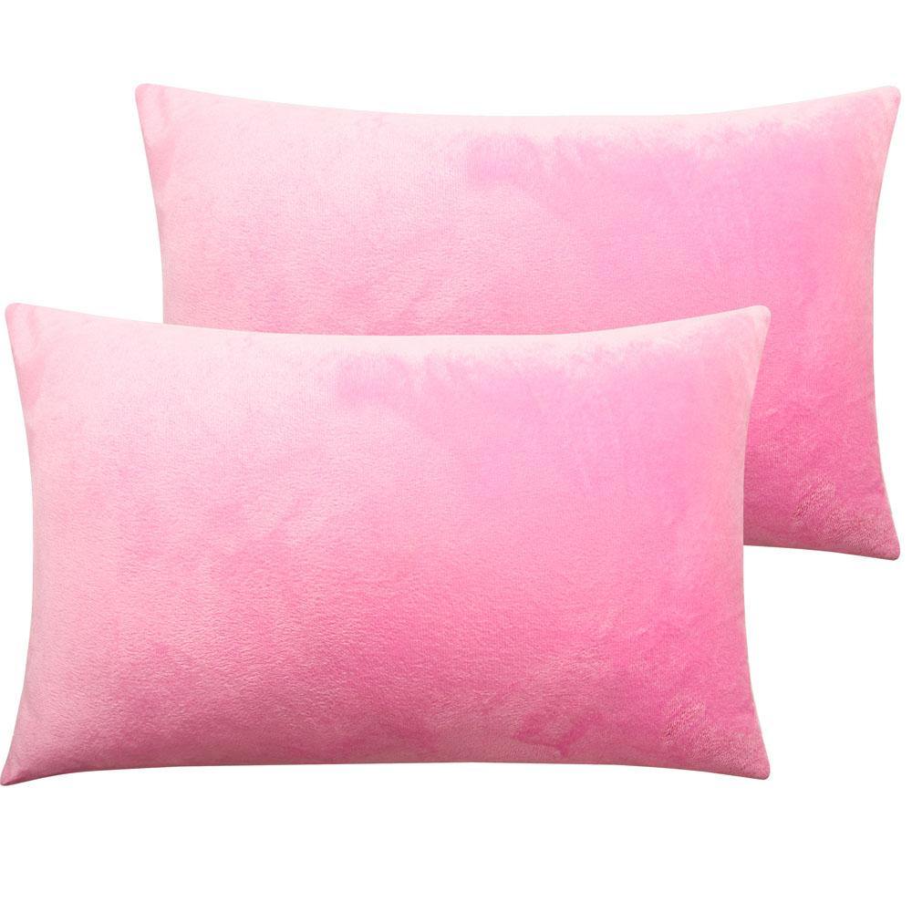NTBAY 2 Pack Soft Velvet Throw Pillow Covers - 18x18 Inch Luxury Cushion Cases for Sofa, Bed, Couch Decor - Home & Living Room Accessories