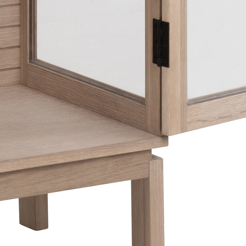 80cm Oak LINLEY Display Unit - Stylish Storage Shelf for Living Room, Bedroom & Office Organization