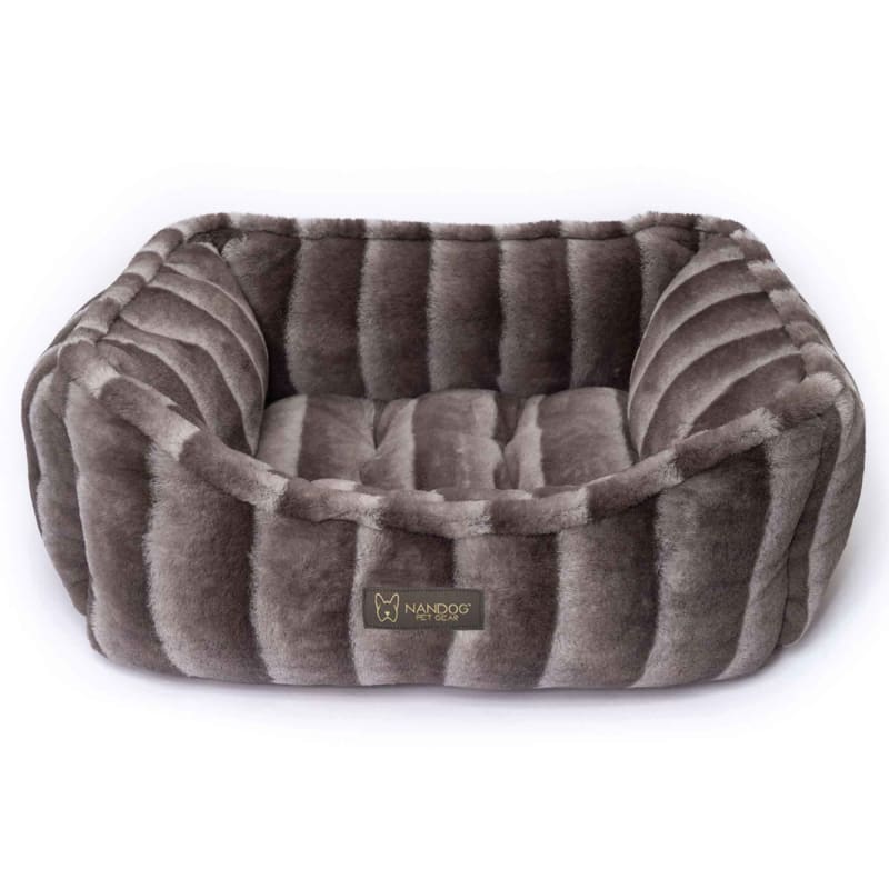 Nandog Reversible Pet Bed - Ultra Soft Cloud Chinchilla Design for Dogs & Cats - Cozy Sleeping Spot for Bedroom, Living Room, or Crate