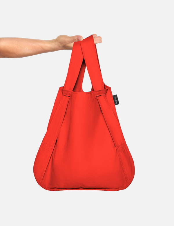 Eco-Friendly Reusable Tote Bag - Bright Red Cotton Shopping Bag with Reinforced Handles | Perfect for Grocery Shopping, Beach Trips & Farmers Market