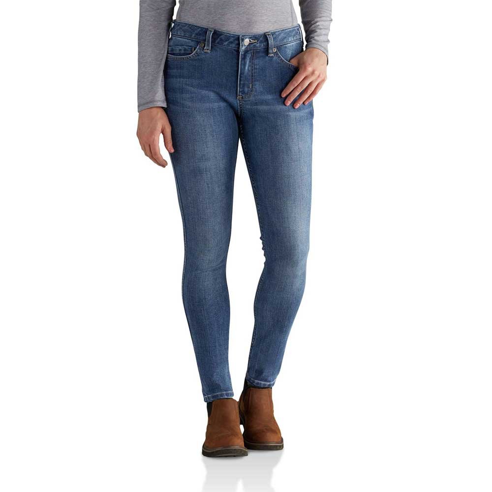 Carhartt Women's Rugged Flex Slim Fit Jeans - Durable Work Pants for Construction, Farming & Outdoor Activities | Comfortable Stretch Denim for Active Women