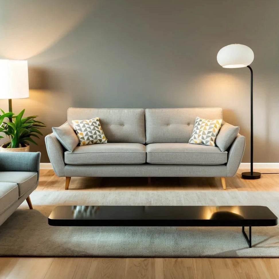Water Repellent Heather Fabric Sofa - Comfortable & Durable Living Room Furniture for Home, Office, or Lounge