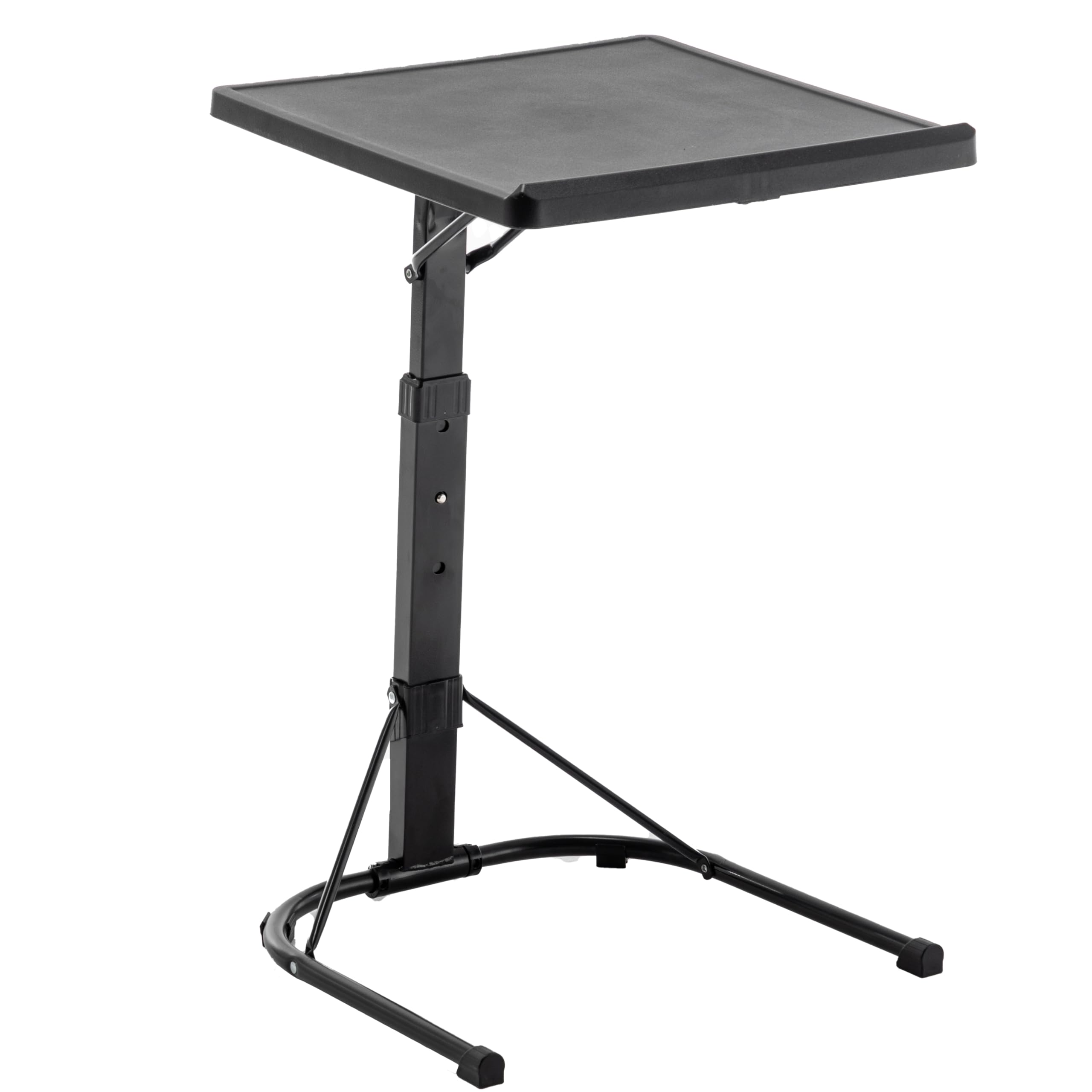 BTEXPERT Folding TV Tray Table - Adjustable Height & Angle Laptop Desk for Bed, Sofa, Couch - Portable Breakfast Tray for Eating, Working, Reading in Bedroom, Living Room & Office