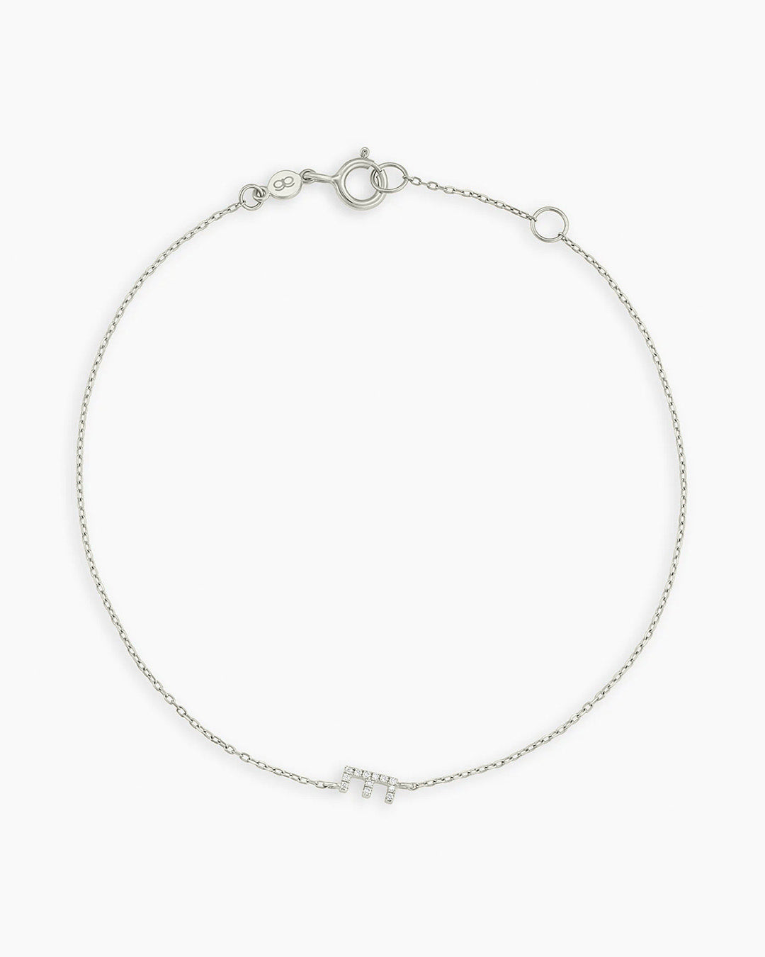 Diamond Pavé Alphabet Bracelet - Personalized Initial Letter Bracelet for Women, Sterling Silver or Gold Plated, Elegant Gift for Birthday, Anniversary, Valentine's Day | Perfect for Everyday Wear & Special Occasions