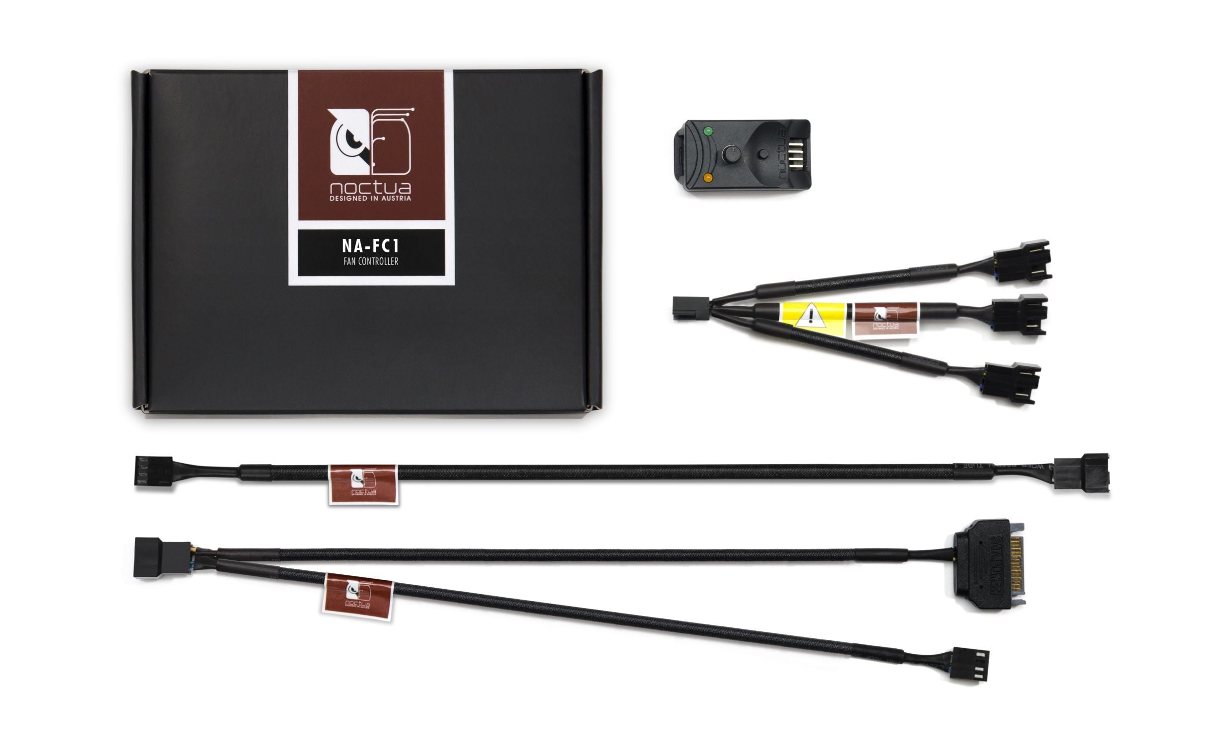 Noctua NA-FC1 PWM Fan Speed Controller - Adjustable 4-Pin PC Case Fan Regulator for Quiet Cooling - Perfect for Gaming PCs, Workstations, and Home Theater Systems