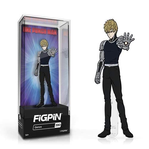 One Punch Man Genos FiGPiN Enamel Pin - Anime Collectible for Fans, Cosplay & Gift Giving - Perfect for Backpacks, Jackets & Merch Displays