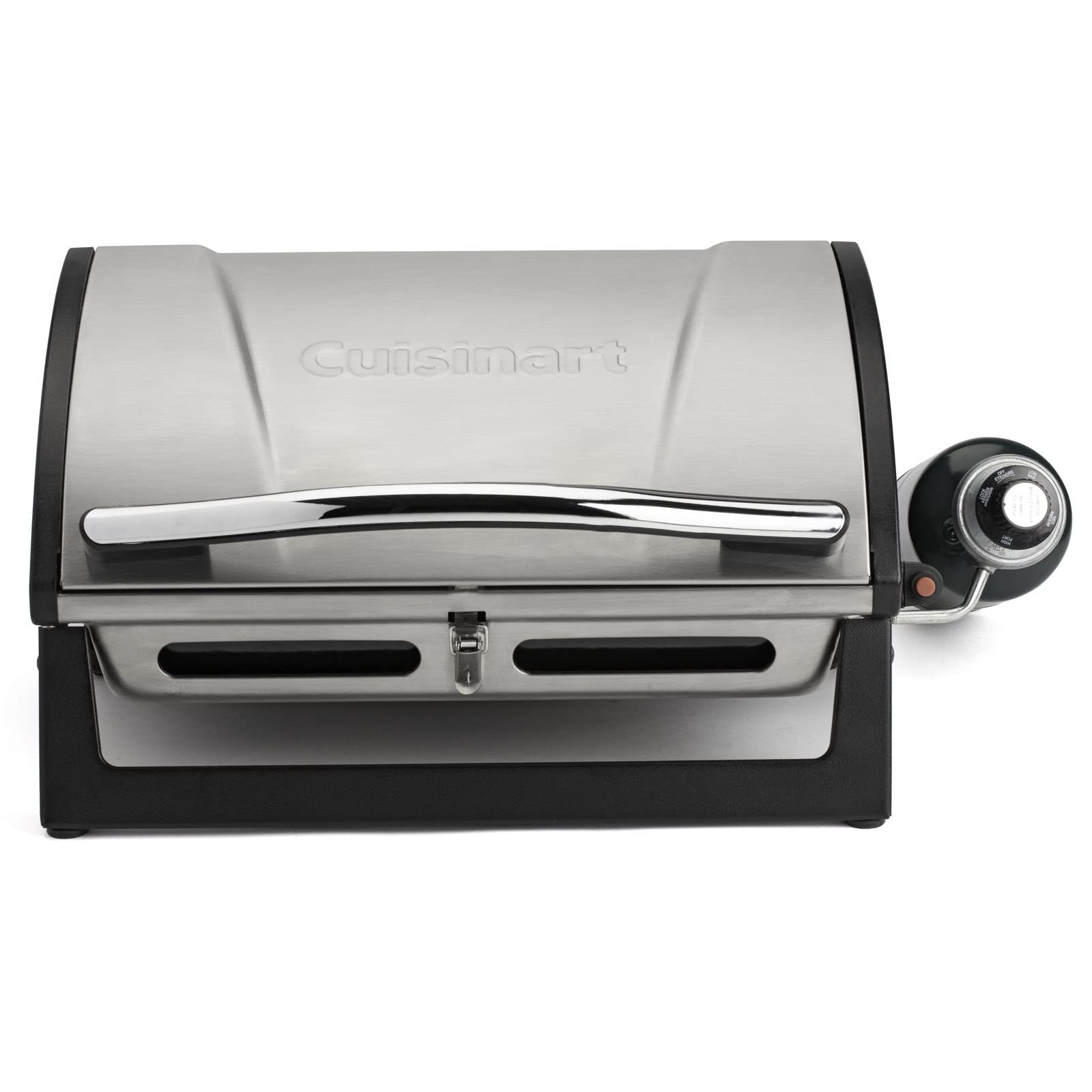 Cuisinart Grillster Portable Gas Grill - 8000 BTU Stainless Steel Compact BBQ with Locking Lid & Dishwasher Safe Cooking Grate - Perfect for Camping, Tailgating, Backyard BBQs & Outdoor Cooking Adventures