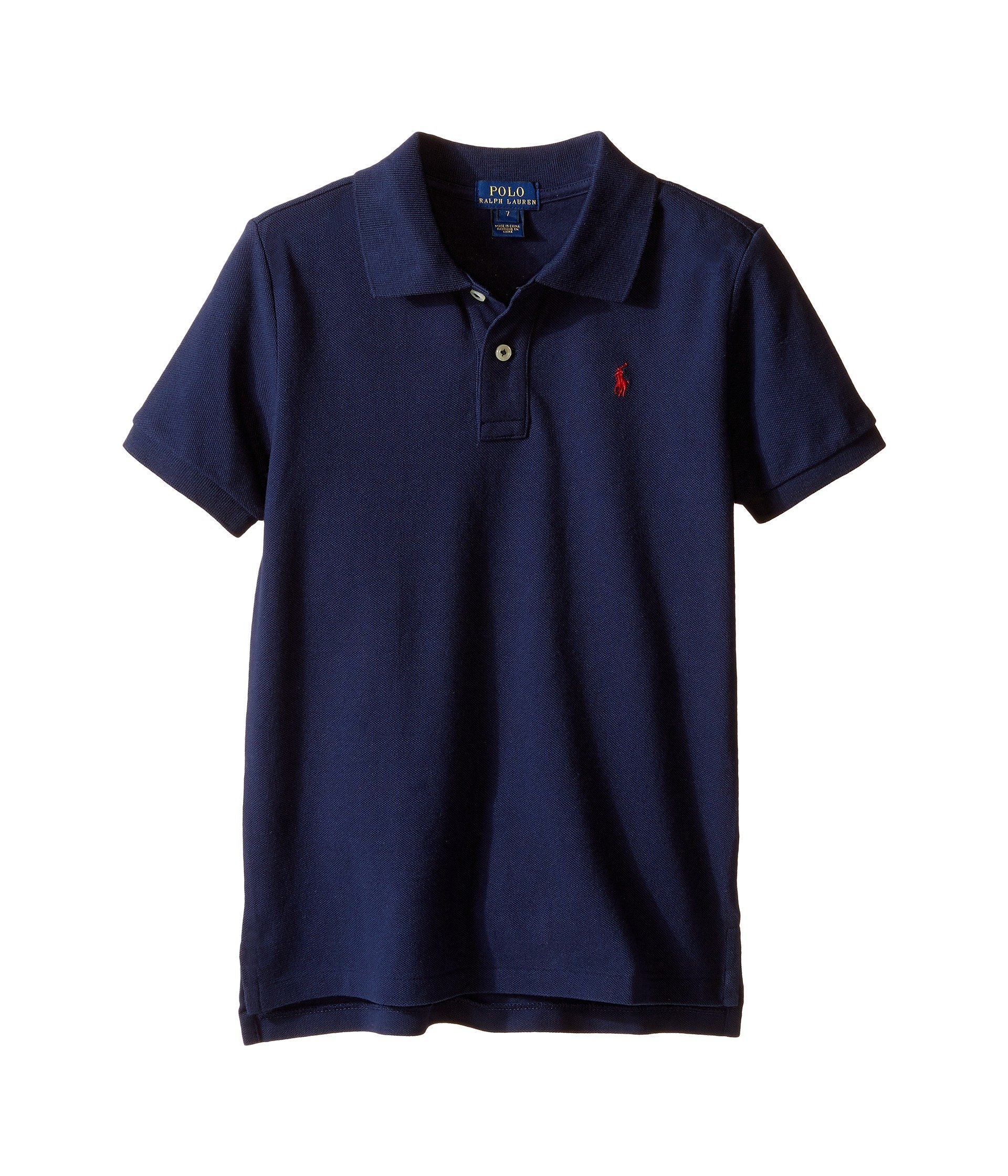 Ralph Lauren Kids' French Navy Short Sleeve Mesh Polo Shirt for Boys - Breathable Knit Cotton Top for Little & Big Kids (Size 6) - Perfect for School, Playdates & Casual Outings