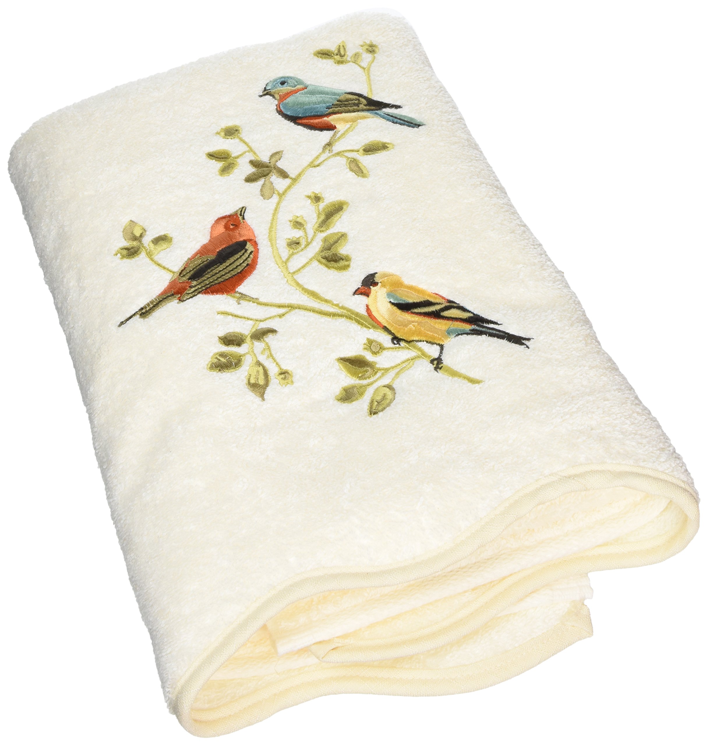Premier Songbirds Collection - Soft & Absorbent Ivory Bath Towel Set - Perfect for Spa, Bathroom & Luxury Home Decor