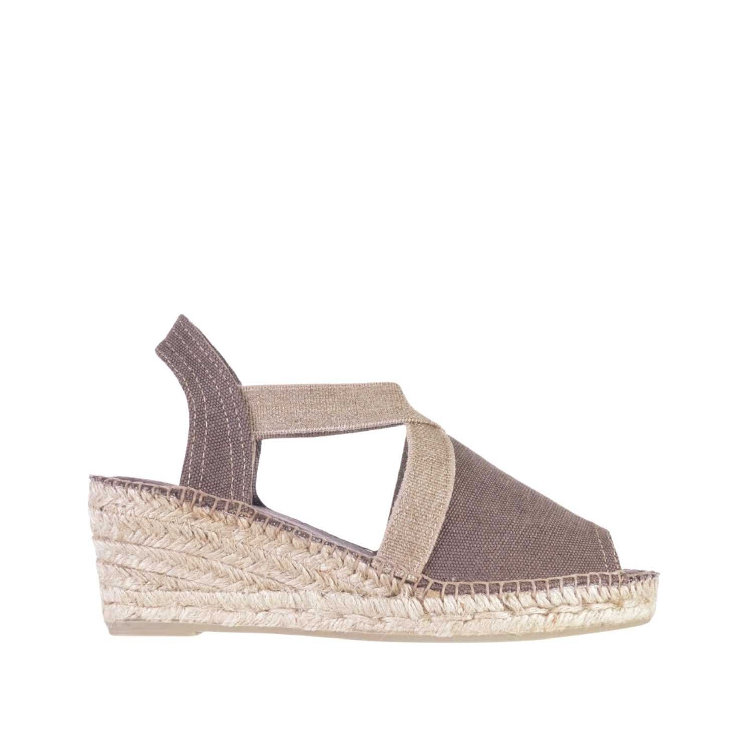 Women's Plain Canvas Wedge Espadrille Shoes - Breda V Comfortable Summer Casual Flats for Beach, Vacation & Everyday Wear