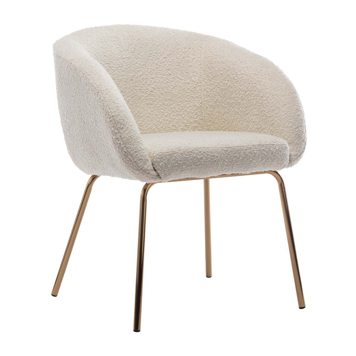 Avalon Boucle Dining Arm Chair - Modern Upholstered Accent Chair for Kitchen, Dining Room, or Office - Comfortable & Stylish Seating Solution