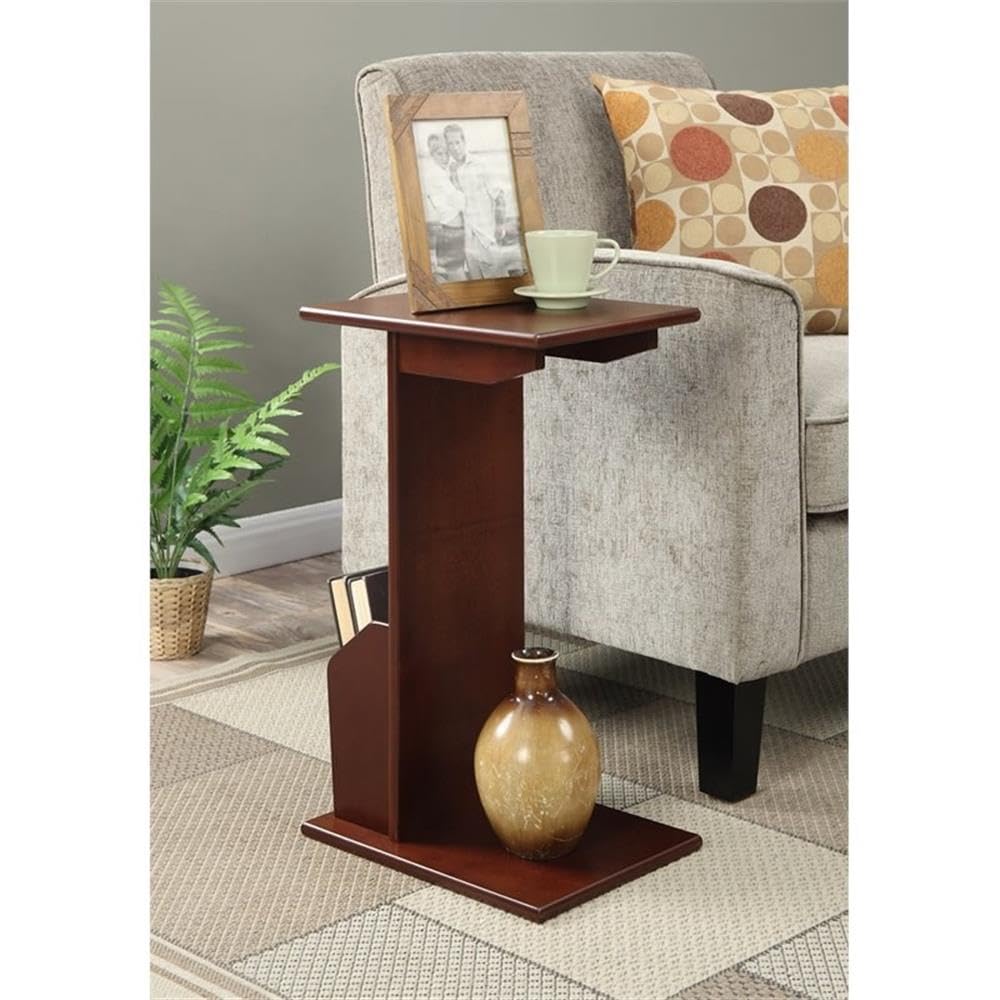 Home Square End Table Set of 2 - Espresso Mahogany Wood Finish Side Tables for Living Room, Bedroom & Office Furniture
