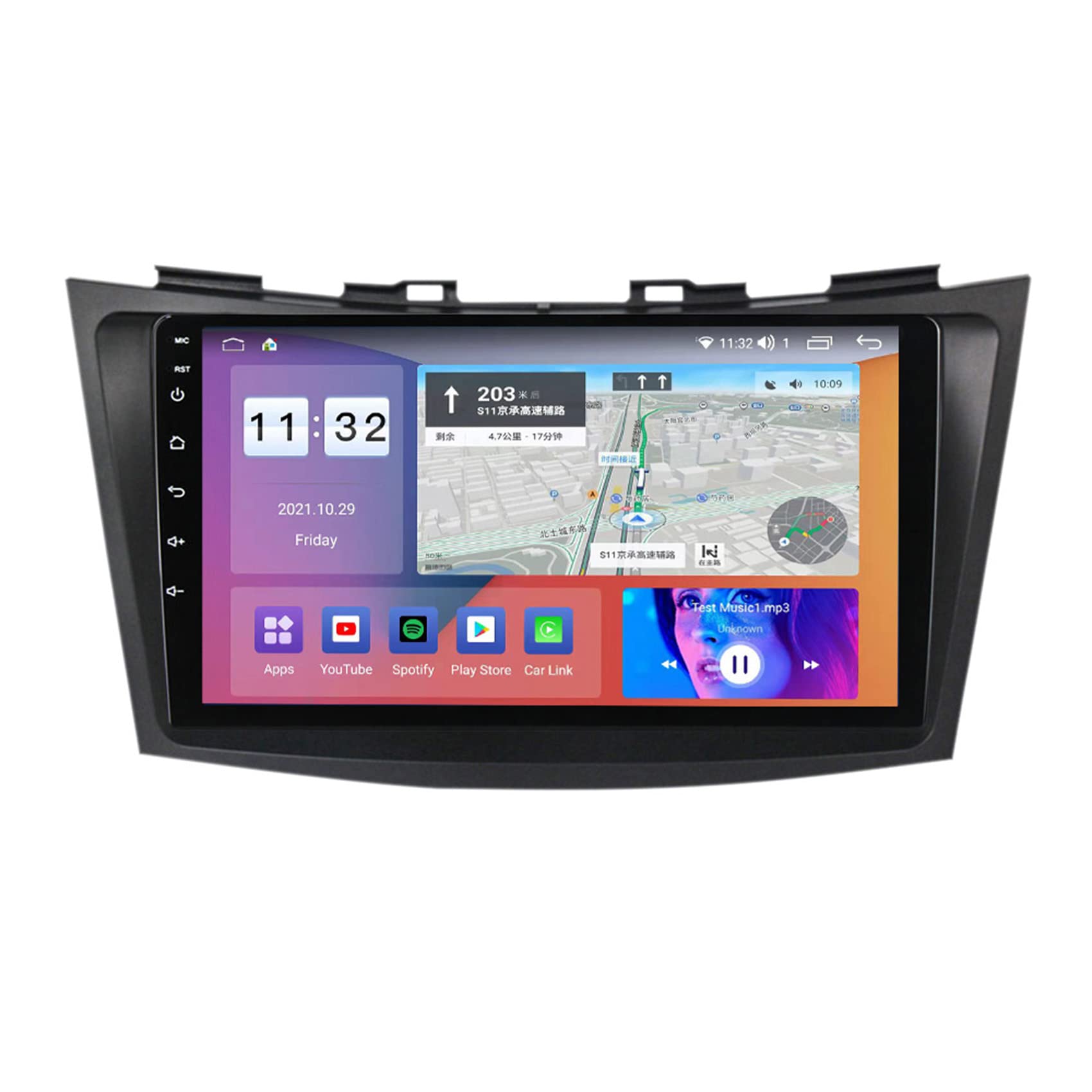 Android 11 Car Stereo for Suzuki Swift 2011-2015 | 7 Inch Touchscreen GPS Navigation System with DSP, WiFi, Bluetooth, USB | Supports Split Screen, Steering Wheel Control & Rear View Camera | Perfect for Commuting & Road Trips