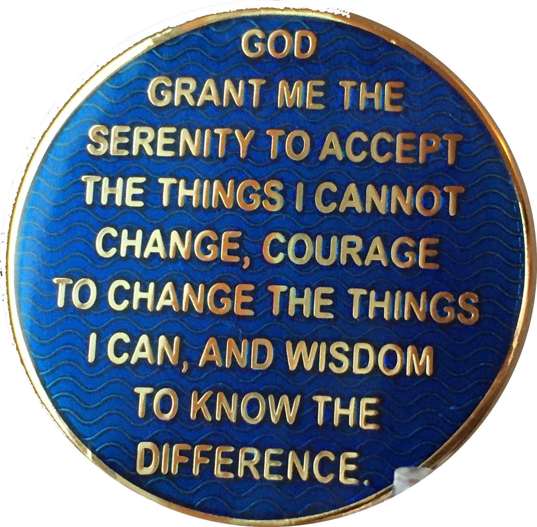 8 Year Sobriety Chip - Reflex Blue Gold Plated AA Medallion for Alcoholics Anonymous | Recovery Token for Milestone Celebrations & Support Group Meetings