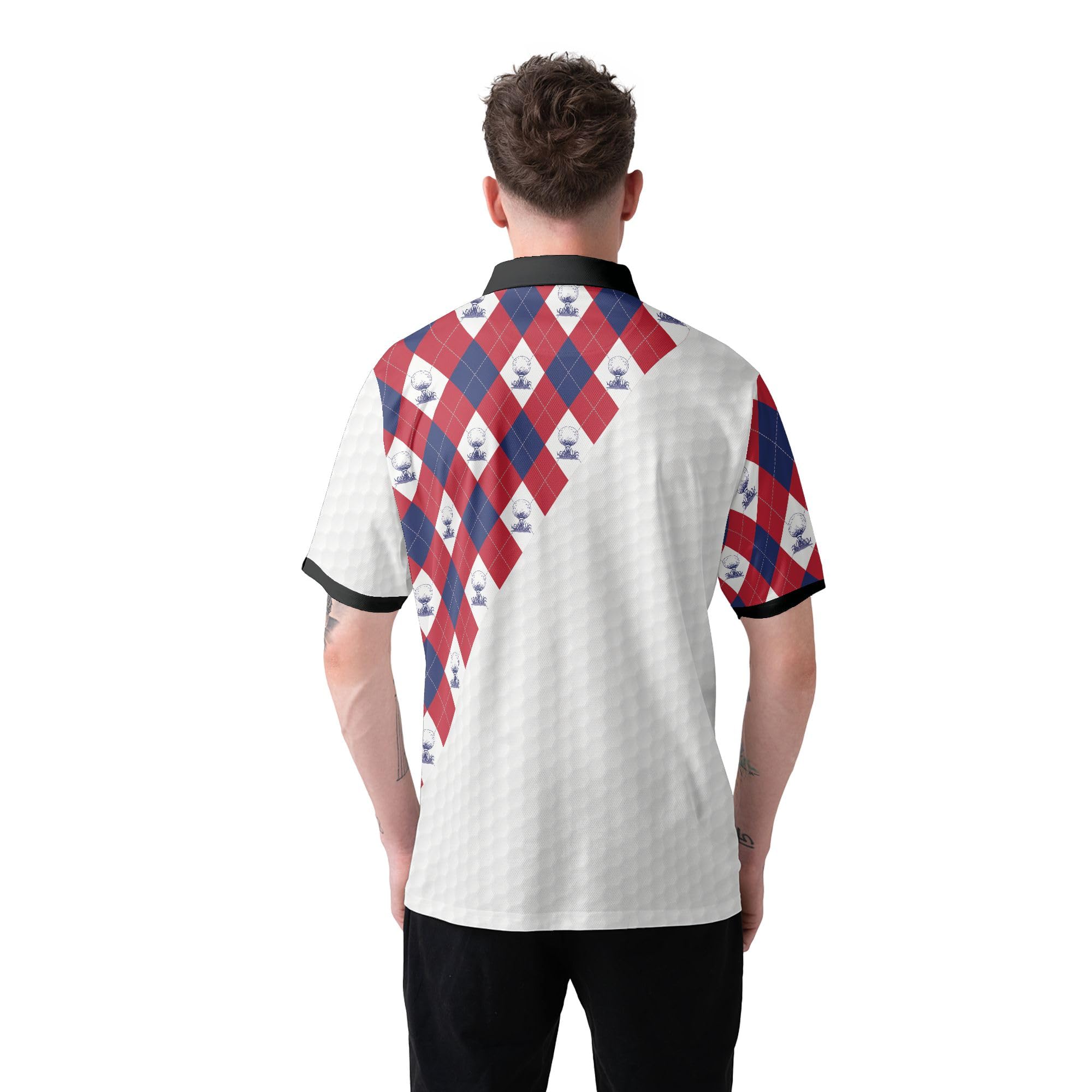HYPERFAVOR Patriotic Golf Shirts for Men - American Flag Polo Shirts, Short Sleeve Performance Golf Shirt for Men - Perfect for Golf Tournaments, 4th of July Celebrations & Patriotic Events