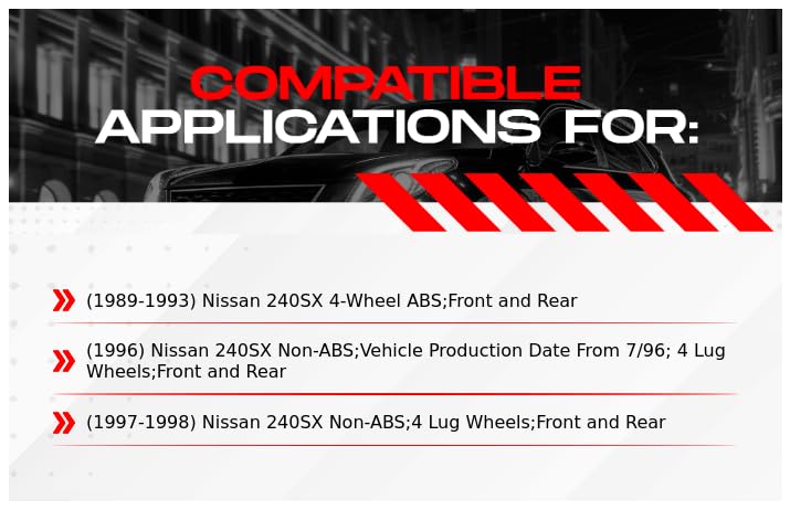 R1 Concepts Front & Rear Brake Kit with Ceramic Pads & Rotors for 1989-1998 Nissan 240SX - High Performance Braking for Street & Track Use