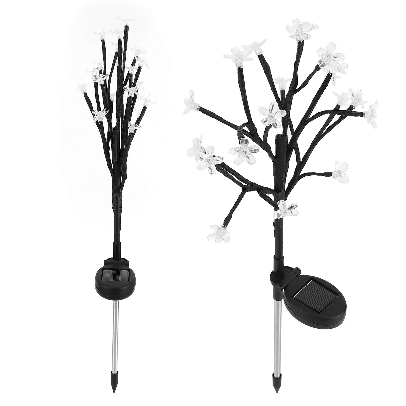 CHICIRIS 2 Pack Solar Powered Flower-Shaped LED Garden Lights - 20 Warm White LEDs for Outdoor Pathway, Yard & Landscape Decoration | Weather-Resistant Solar Fairy Lights for Patio, Lawn & Garden Decor