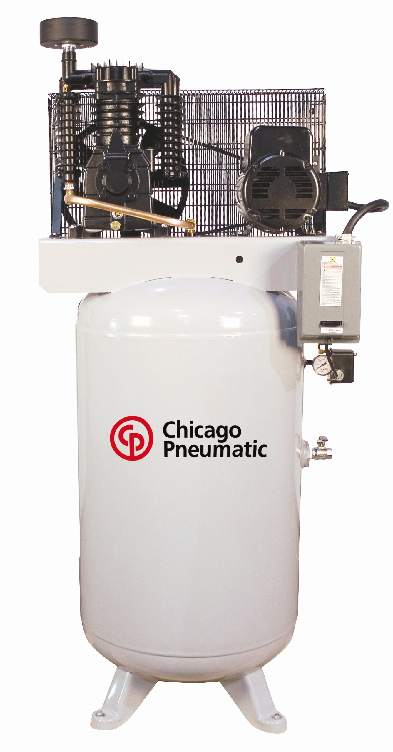 Chicago Pneumatic RCP-7583VS 7.5 HP 80 Gallon Two Stage Air Compressor - Heavy Duty Industrial Use for Auto Shops, Construction & Manufacturing