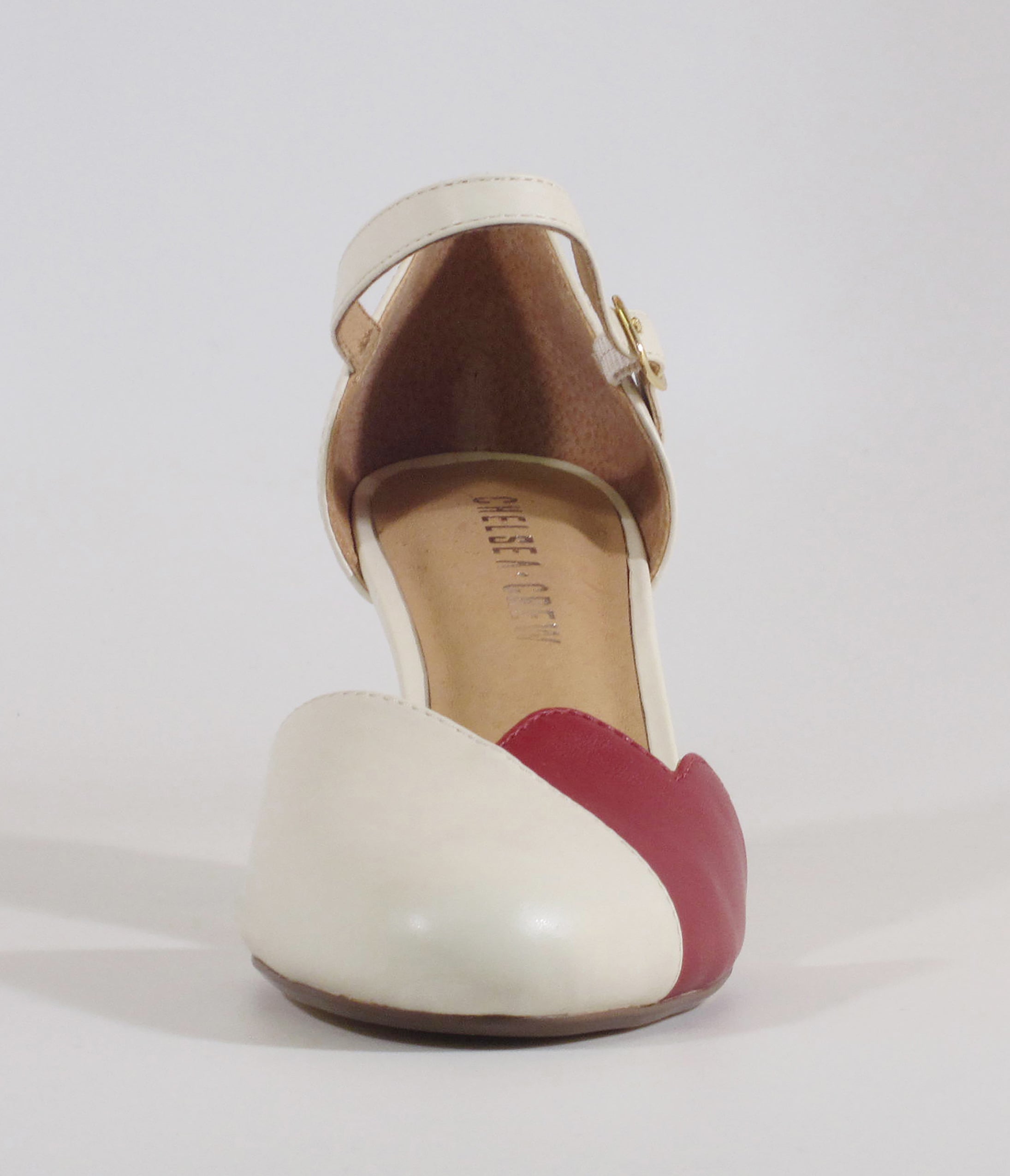 Chelsea Crew Red & Bone Lover Pumps - Women's Fashion High Heels for Party, Wedding & Evening Events
