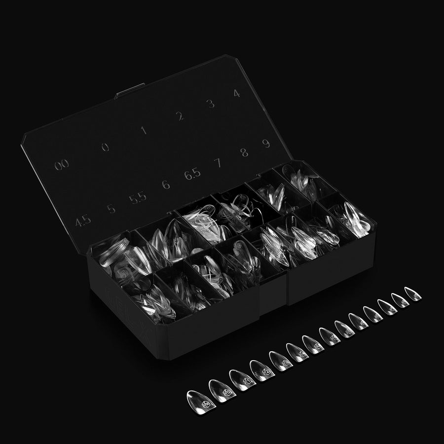 Apres Gel X Tips 2.0 - Sculpted Almond Medium Nail Extensions (600 Pcs) - DIY Salon Quality Press On Nails for Home & Professional Use