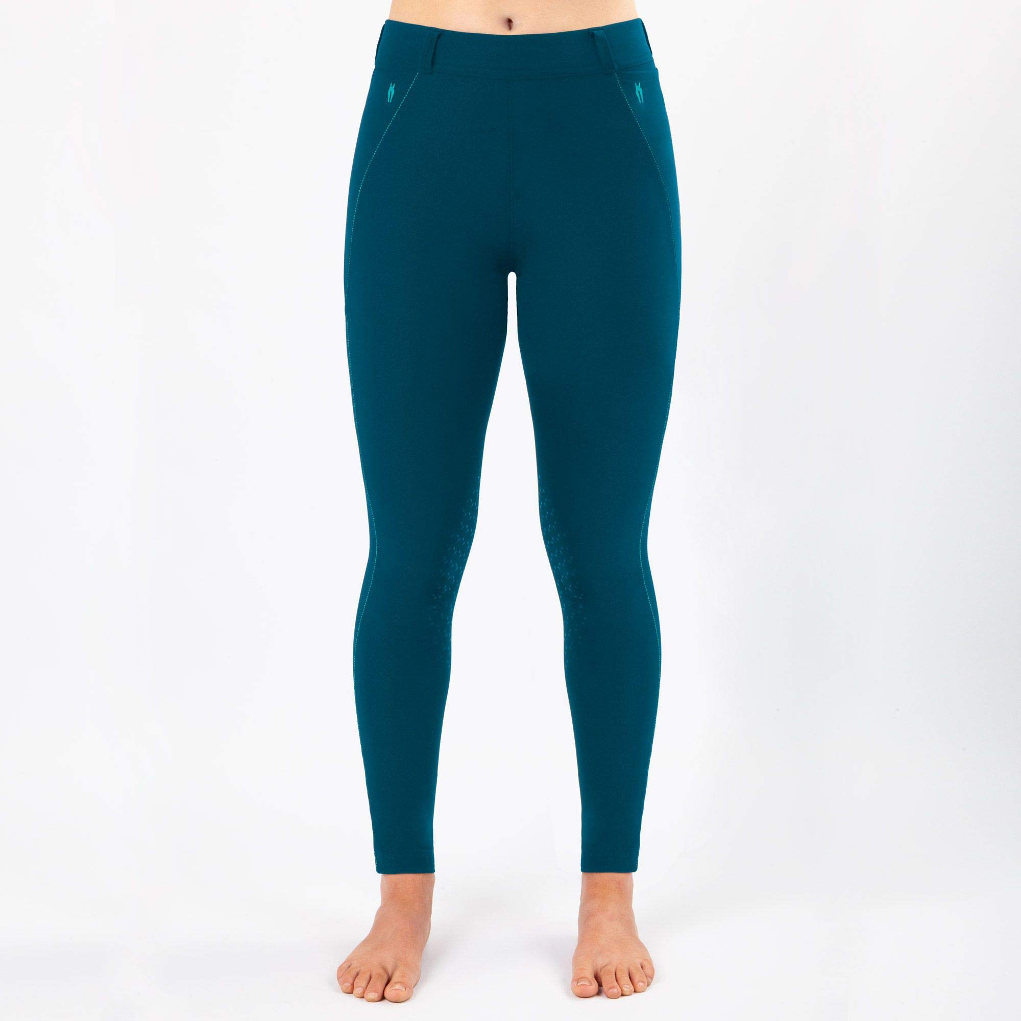 Irideon Issential Capriole Riding Tights for Women - X-Small Baltic Blue Equestrian Leggings | Perfect for Horseback Riding, Training & Show Jumping