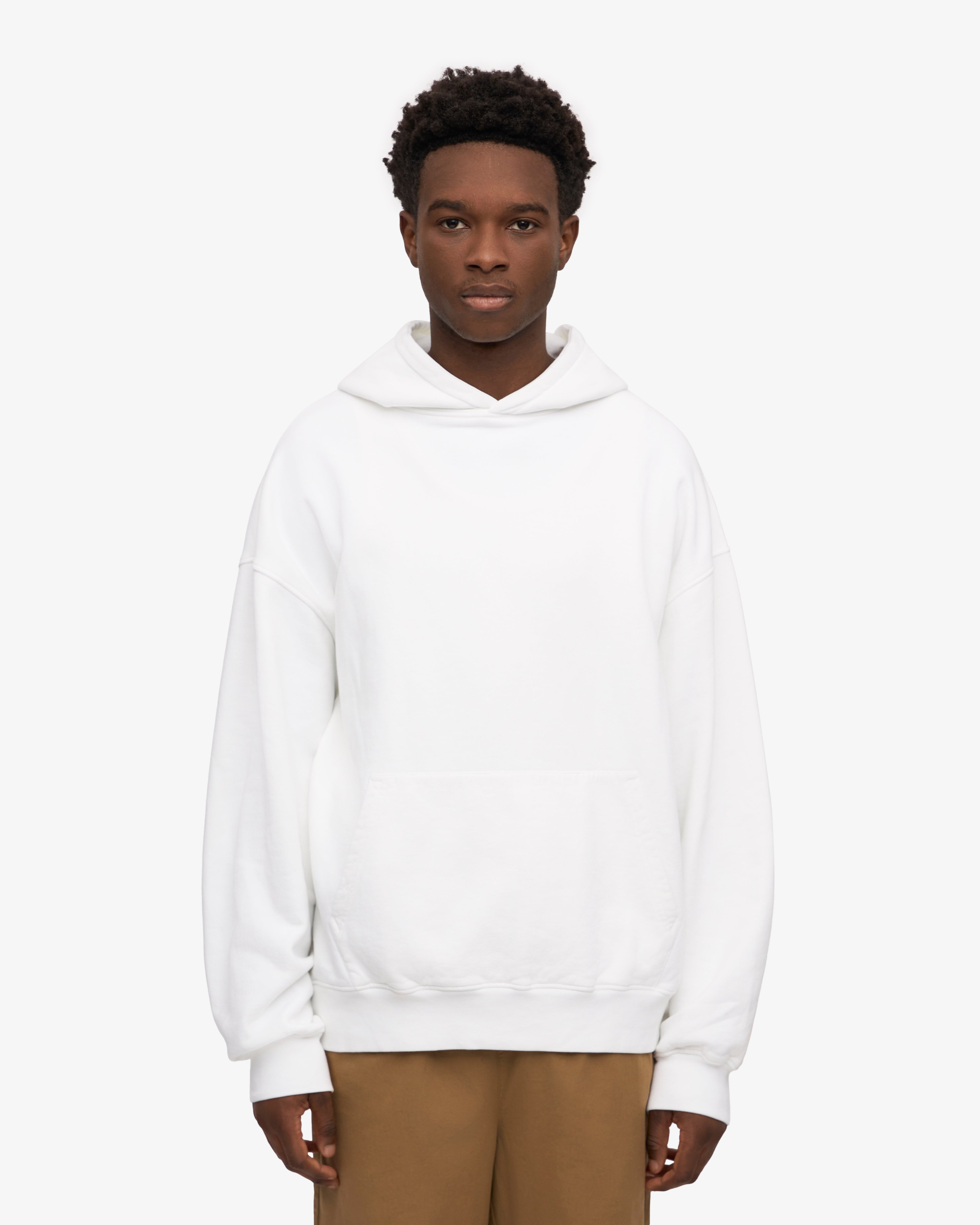 Organic Oversized Hoodie - Soft & Comfortable Unisex Pullover Sweatshirt | Optical White | Perfect for Casual Wear, Lounge & Outdoor Activities