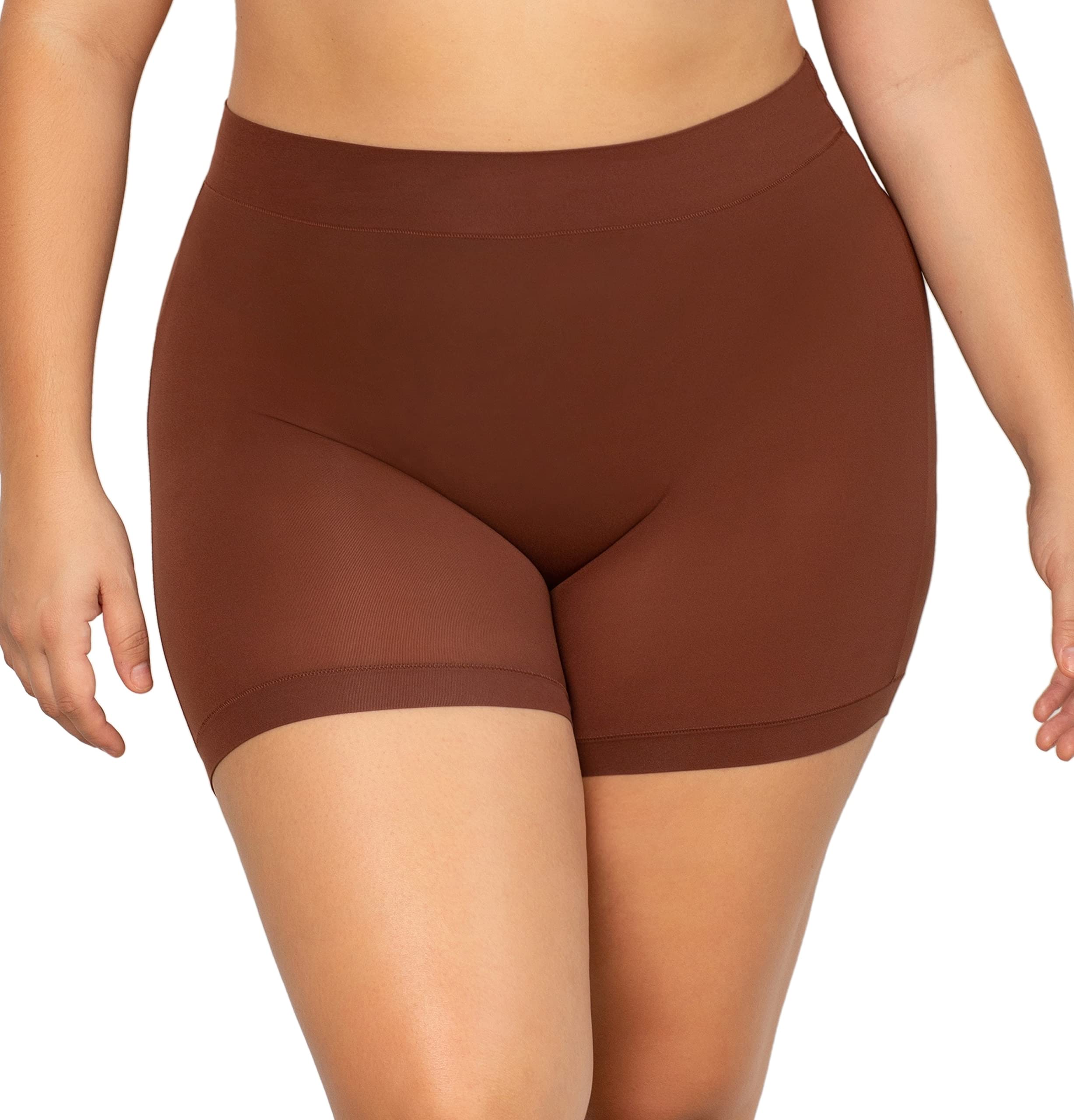 Curvy Couture Women's Slip Shorts - Seamless Underwear for Comfort & Coverage - Perfect for Dresses, Skirts & Everyday Wear