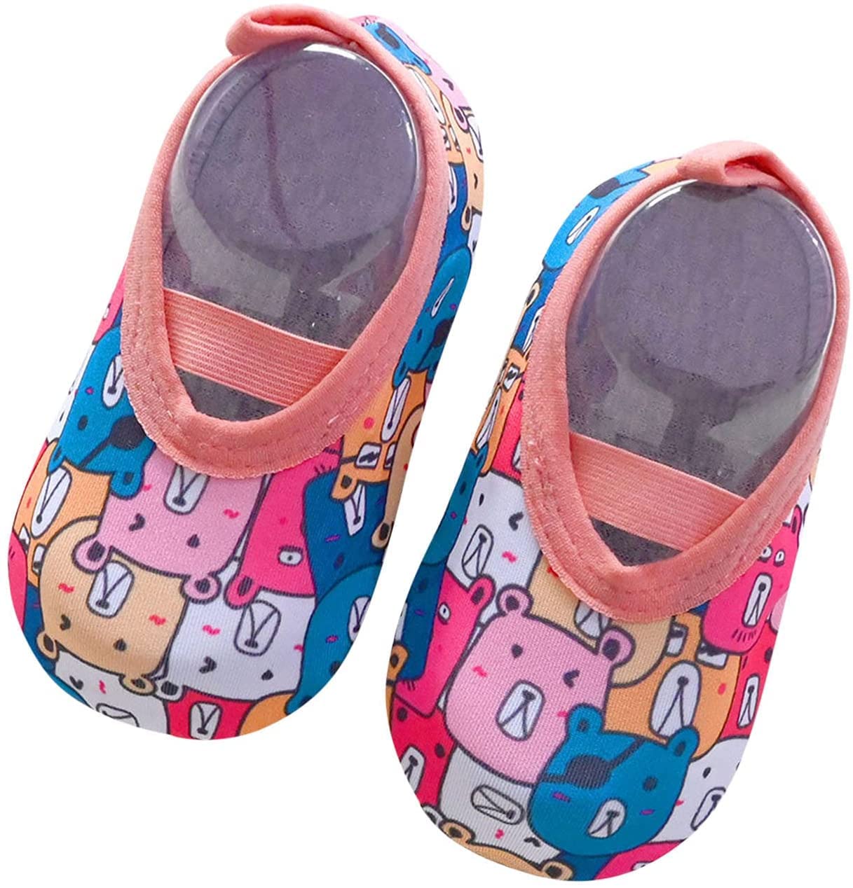 **Non-Slip Animal Print Cartoon Barefoot Aqua Socks for Baby Boys & Girls - Perfect for Beach, Pool & Indoor Play**