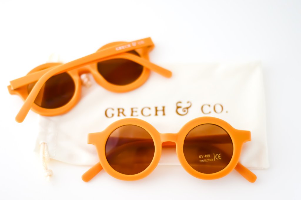 Eco-Friendly Kids Sunglasses - UV Protection, Durable & Lightweight for Outdoor Play, Beach & Sports - Golden Frame
