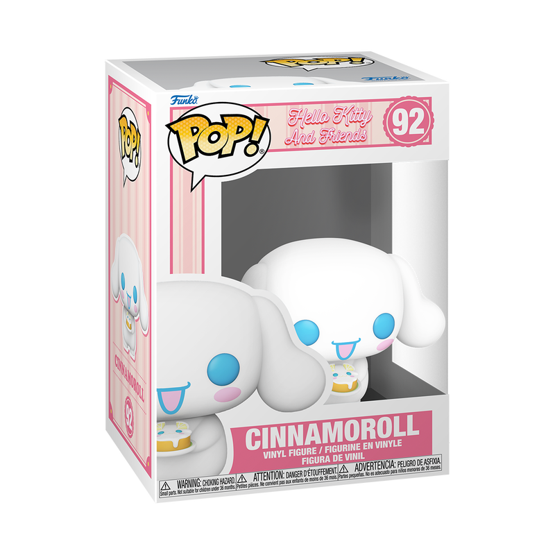 Sanrio Cinnamoroll with Cake Funko Pop #92 Vinyl Figure - Limited Edition Collectible with Protector Case - Perfect for Anime Fans, Kawaii Decor & Gift Ideas