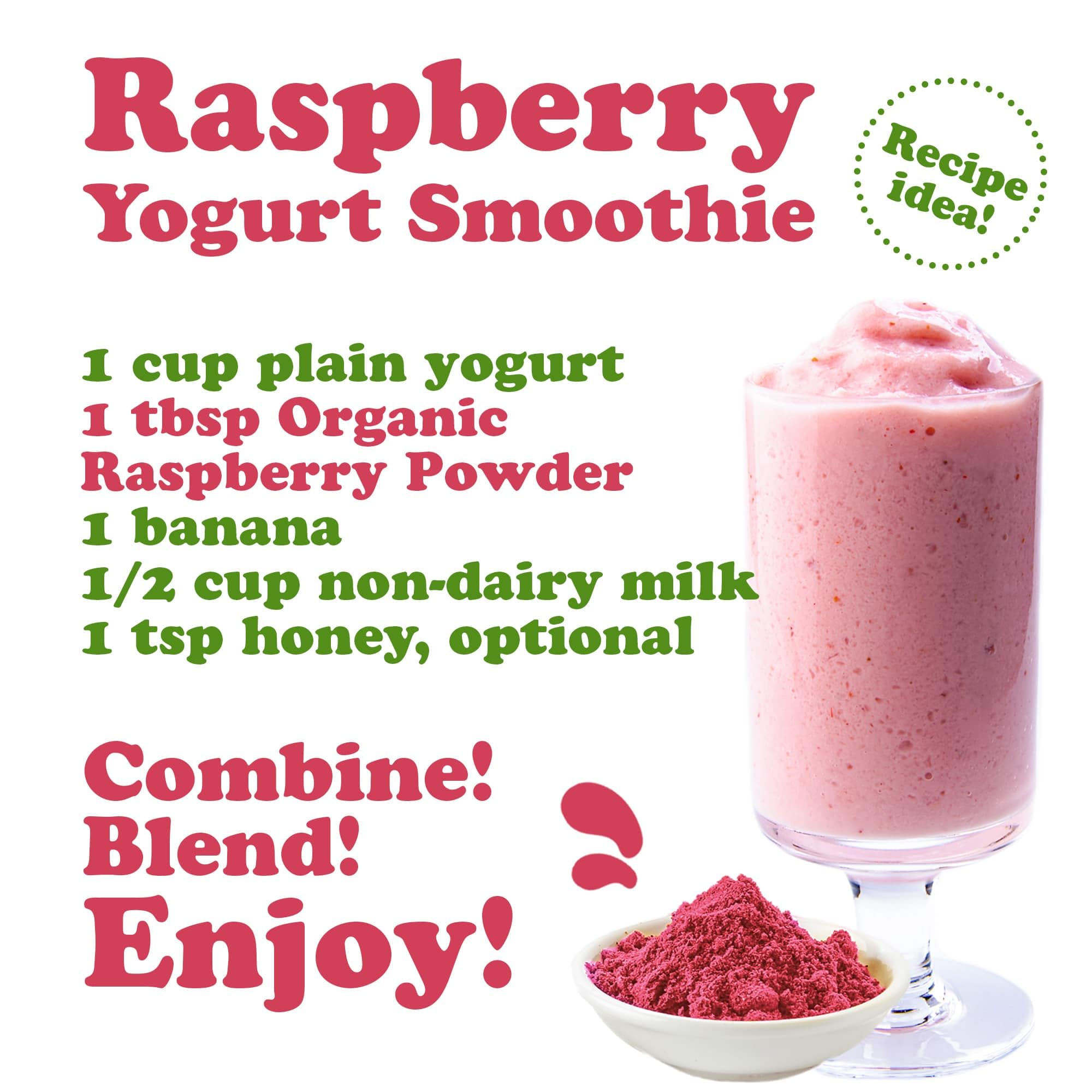 Food to Live Organic Raspberry Powder, 4 oz - Non-GMO, Raw, Vegan Superfood, Bulk, Rich in Amino Acids & Minerals | Perfect for Smoothies, Baking & Healthy Drinks | Antioxidant Boost for Energy & Wellness