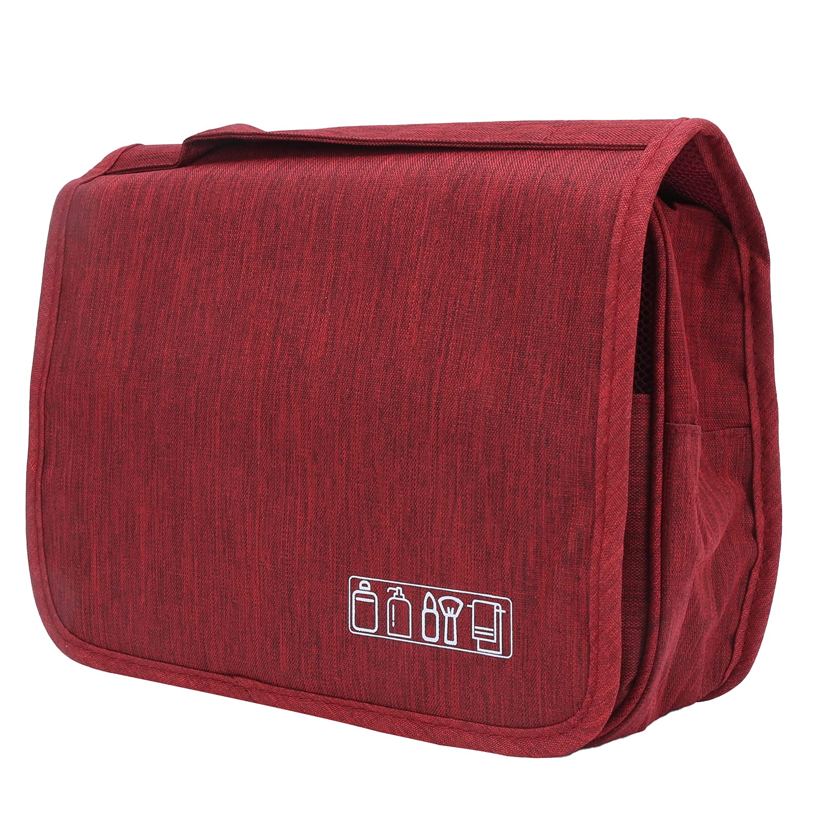 Waterproof Travel Cosmetic Bag - Dustproof Hanging Makeup Organizer for Women, Business Trips, Camping & Home Use (Red Wine) | Perfect for Toiletries, Cosmetics & Travel Essentials