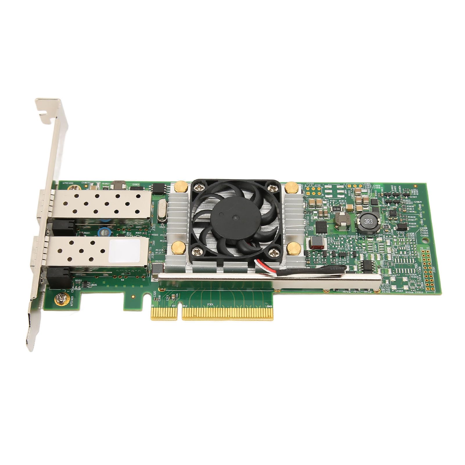 BCM57810S Dual Port 10GbE SFP+ PCIe X8 Ethernet Converged Network Adapter with Cooling Fan - High-Speed Multifunction Network Card for Servers, Data Centers & Enterprise Networking