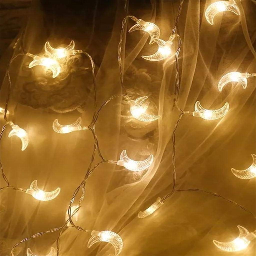 Youeneom 6M LED String Lights - Moon Fairy Lights for Halloween, Christmas, Outdoor, Garden, Home, Wedding, Party & Independence Day Decorations - Perfect for Indoor & Outdoor Holiday Lighting