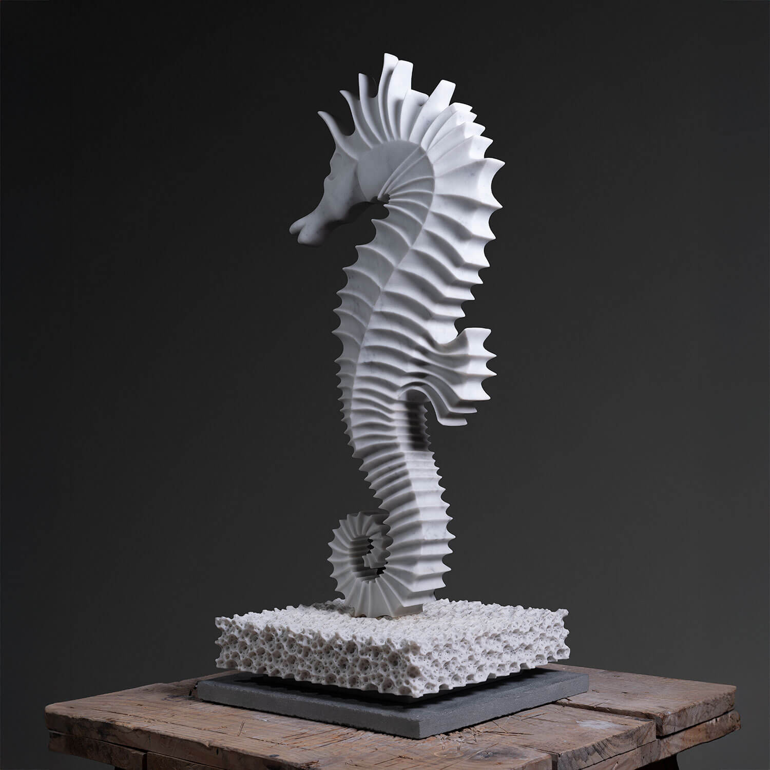 Seahorse White Figurine - Handcrafted Home Decor for Living Room, Office & Gift Giving - Perfect for Coastal, Beach & Nautical Themes