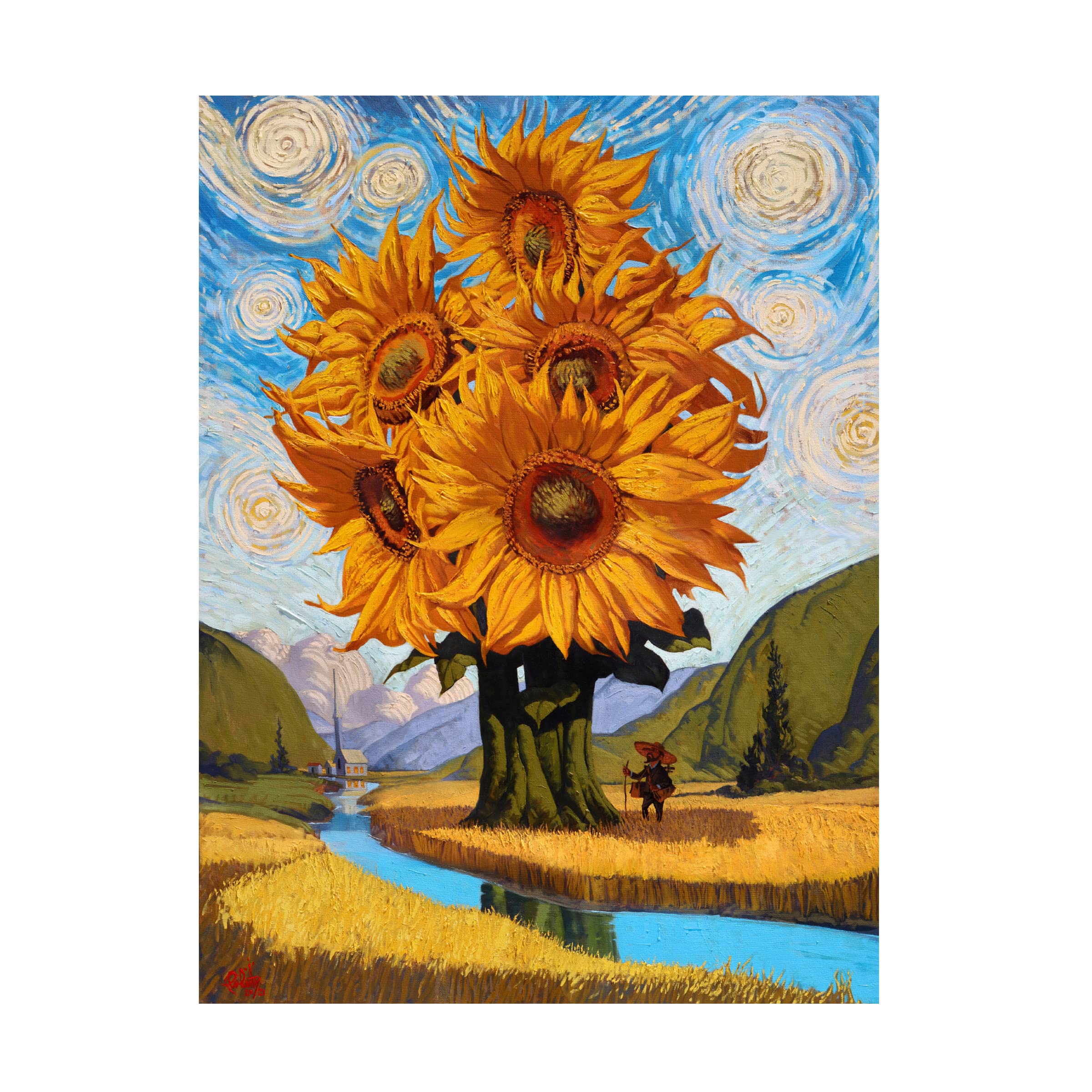 Thomas Fluharty 'In The Valley' Canvas Wall Art Print - Premium Trademark Fine Art for Living Room, Bedroom & Office Decor