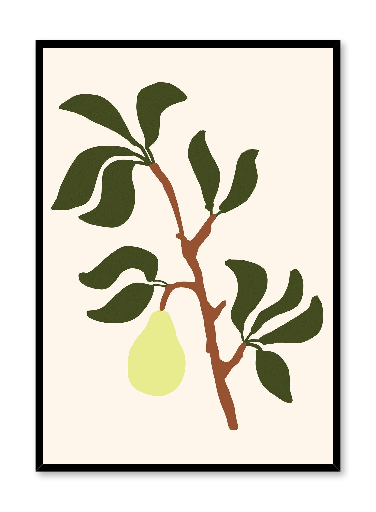 Pear Tree Branch Wall Art Poster - Vintage Botanical Print for Home & Office Decor - Perfect for Living Room, Bedroom & Study Room