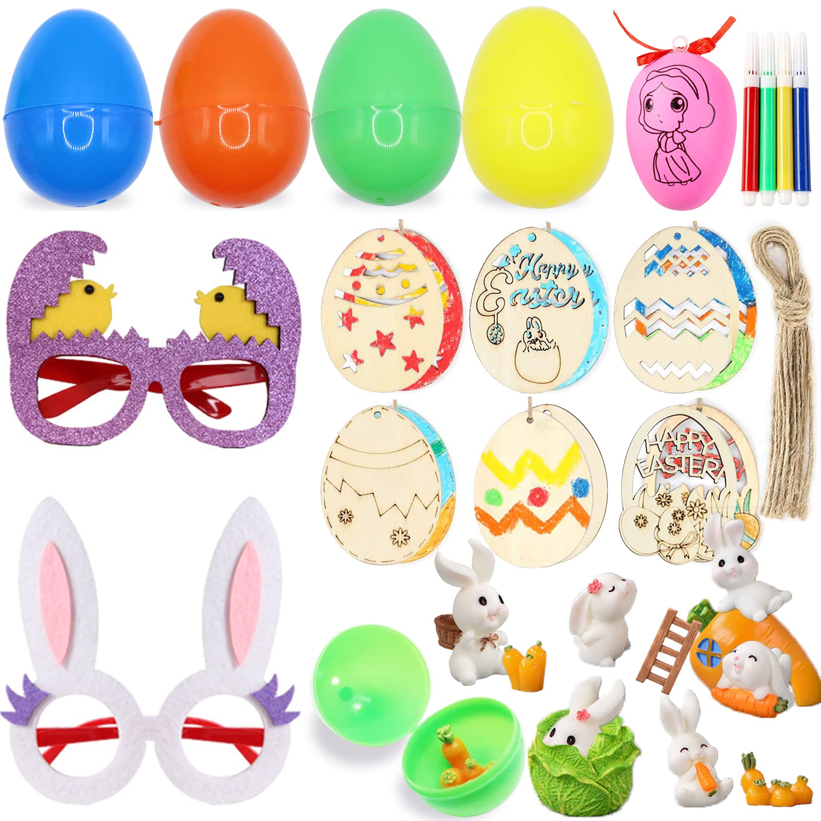 DAHENOP 28 Pack Cute Baby Toys for 1+ Year Old Girls - Easter Basket Stuffers & Classroom Gifts for Toddlers