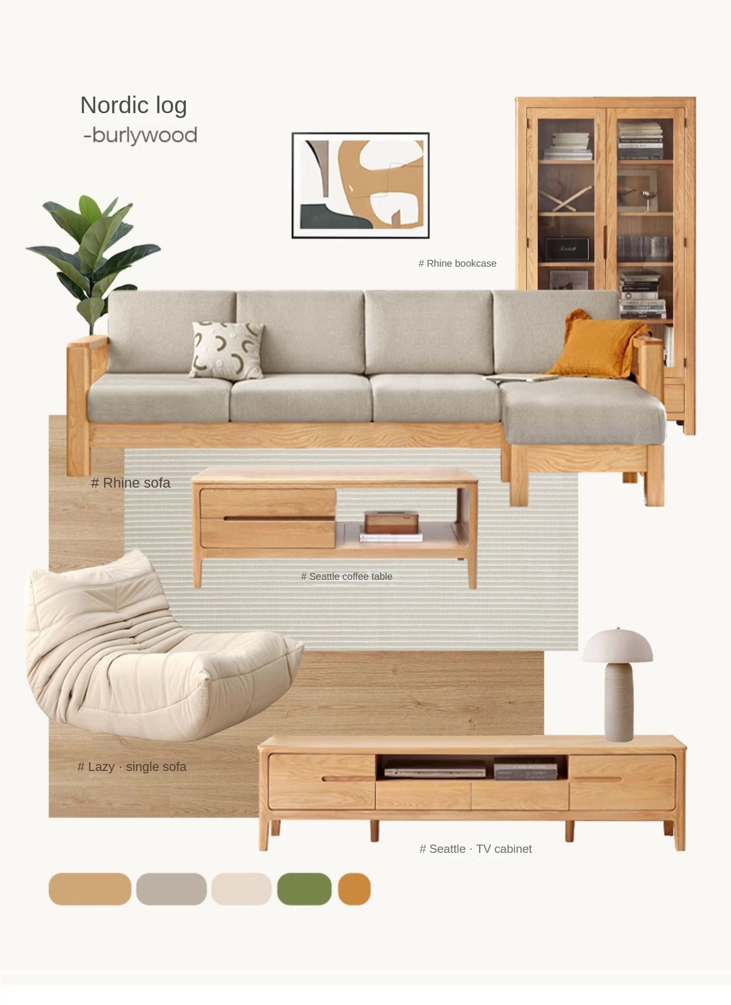 Solid Oak Wood TV Stand for Living Room - Modern Entertainment Center with Storage Shelves, Perfect for TVs up to 65 inches - Durable & Stylish Furniture for Home Theater Setup