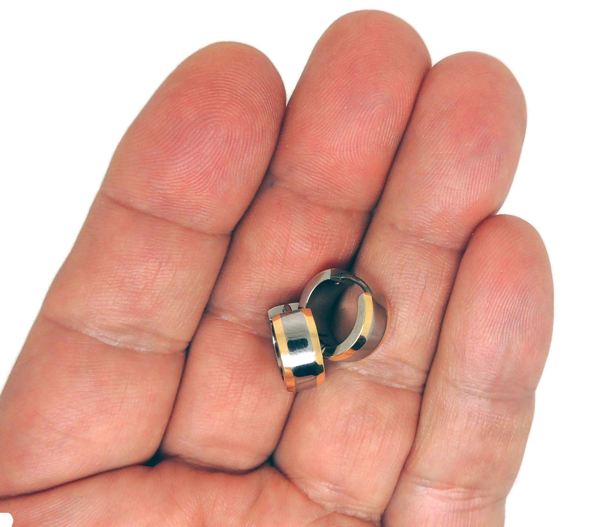 Hypoallergenic Titanium Beveled Edge Earrings for Sensitive Ears - Yellow Gold & Rose Gold Options | Perfect for Daily Wear, Special Occasions & Gift Giving