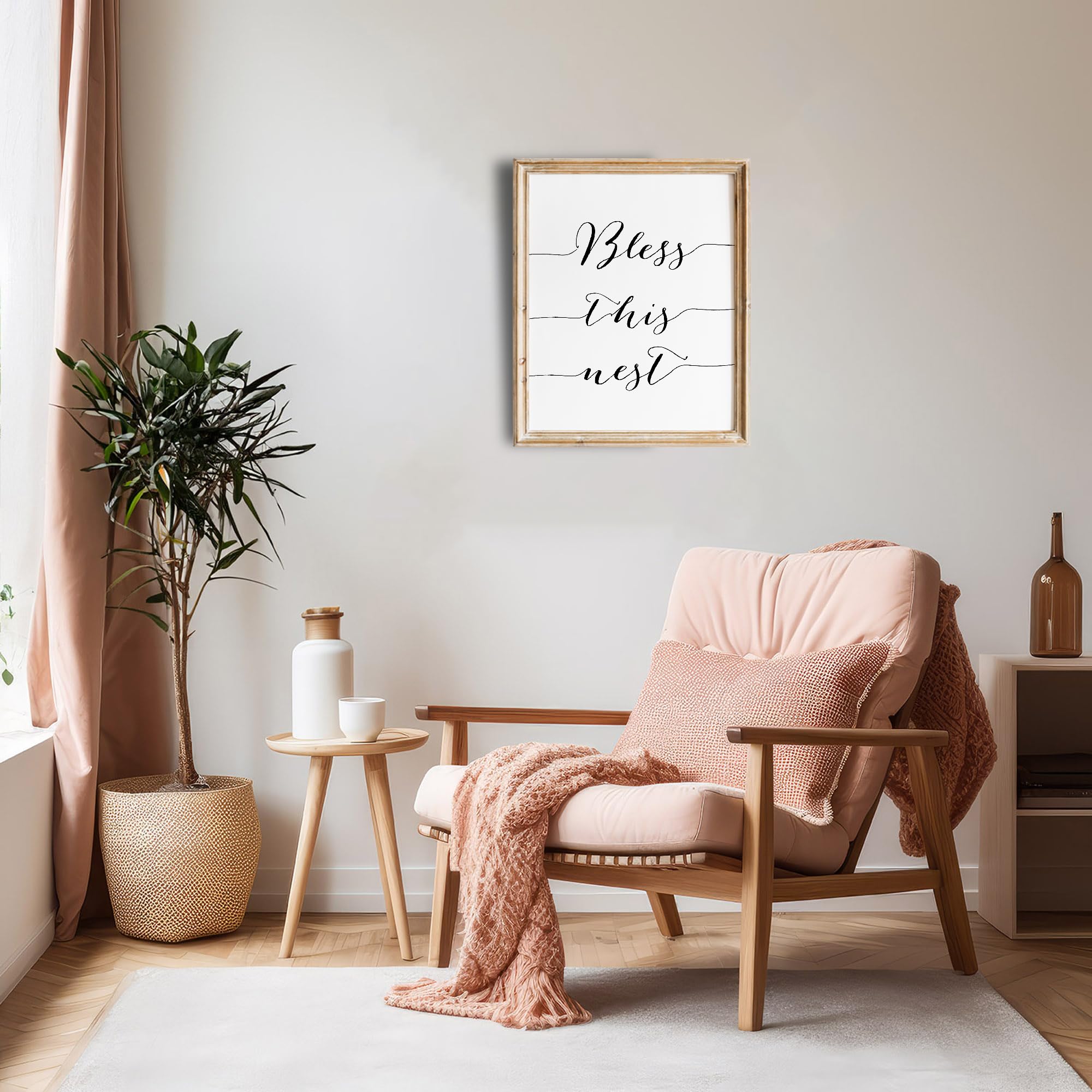 Bless This Nest Art Print - Unframed 8x10 - Funny & Heartfelt Home Decor Wall Art for Living Room, Entryway, Family Space - Perfect Housewarming Gift & Unique Wall Decor for Farmhouse, Nursery or Office