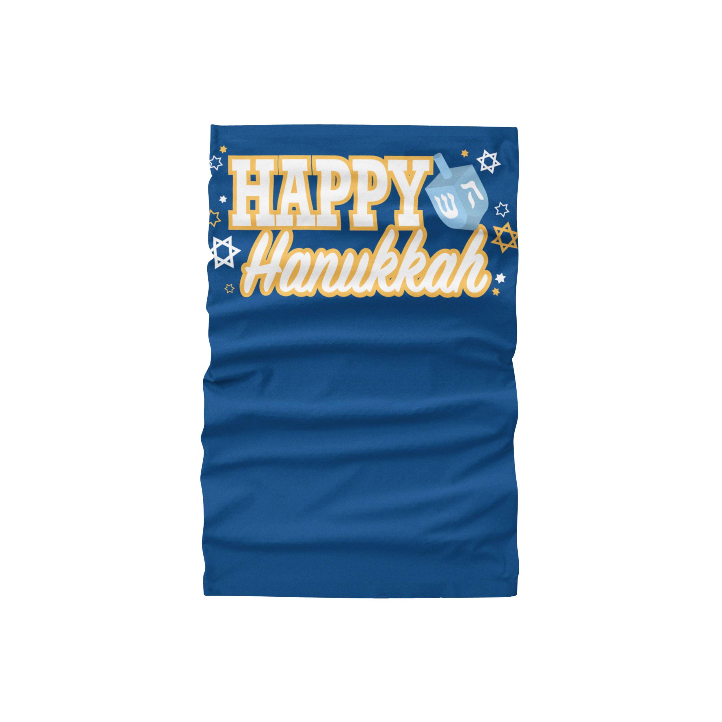 FOCO Happy Hanukkah Neck Gaiter Scarf - Warm Fleece Face Mask for Winter, Hanukkah Gifts for Men & Women - Perfect for Outdoor Activities, Skiing, Snowboarding & Holiday Celebrations