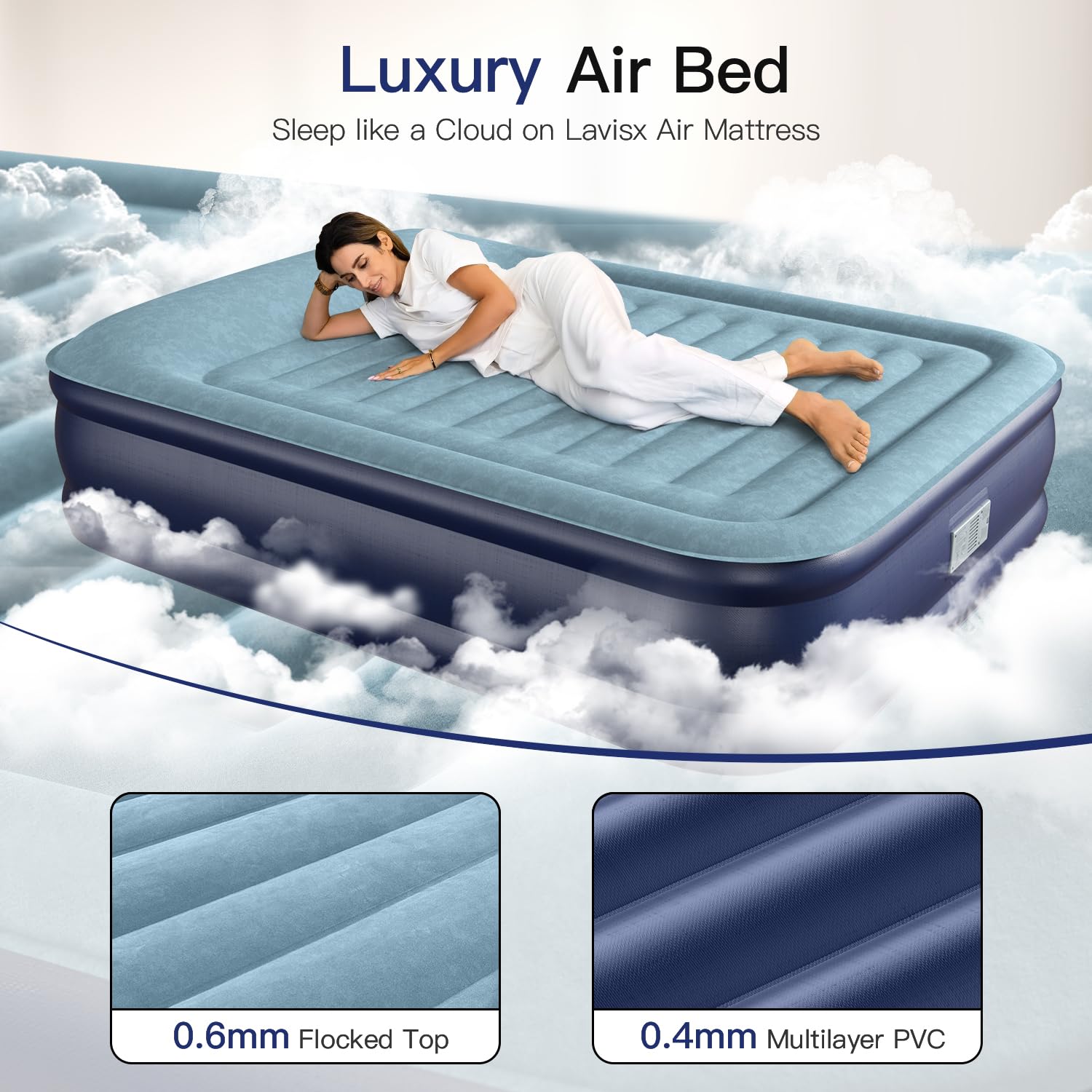 **Queen Air Mattress with Built-in Pump - 20