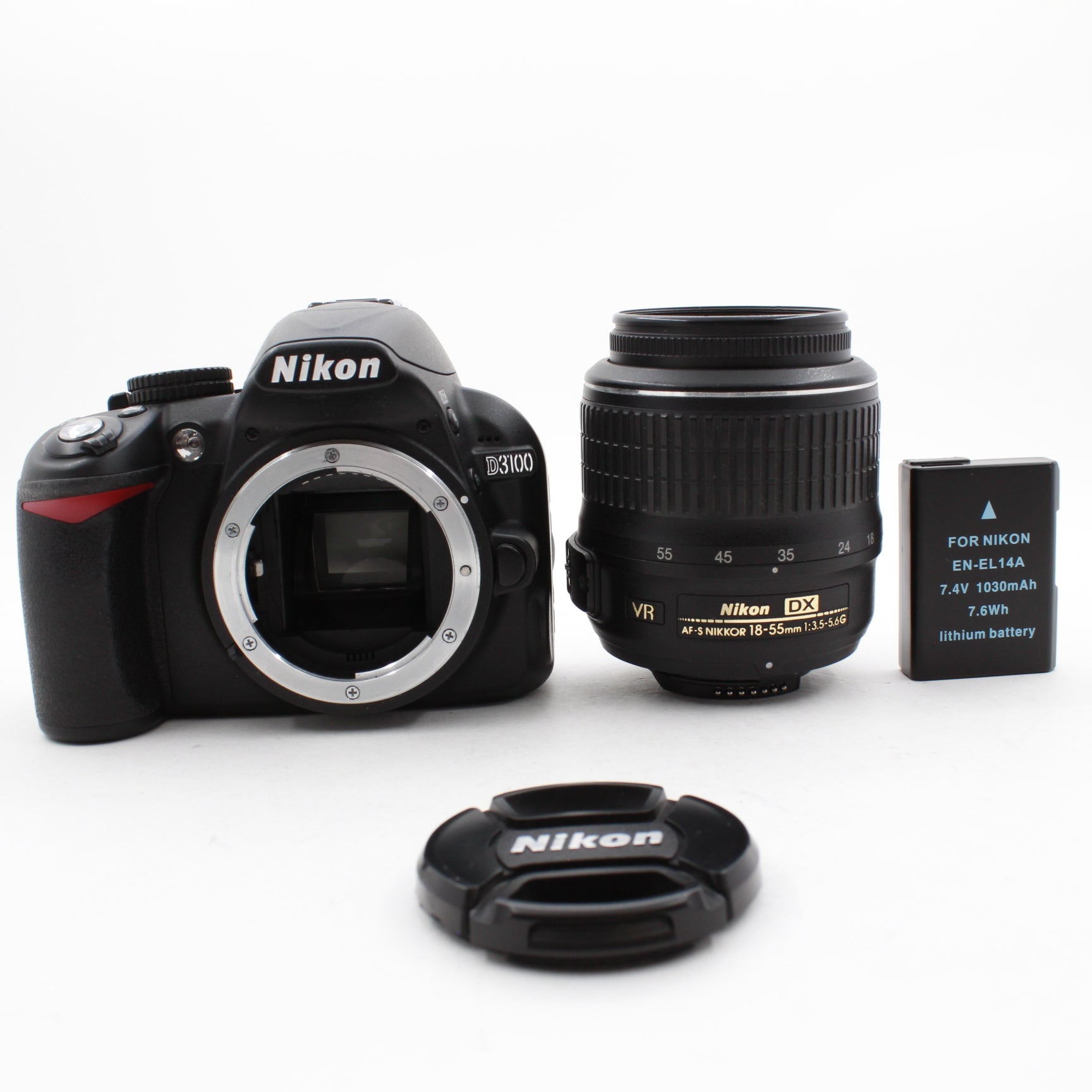 Refurbished Nikon D3100 DSLR Camera with Nikkor AF-S DX 18-55mm VR Lens Kit - Perfect for Photography Beginners, Travel & Family Events